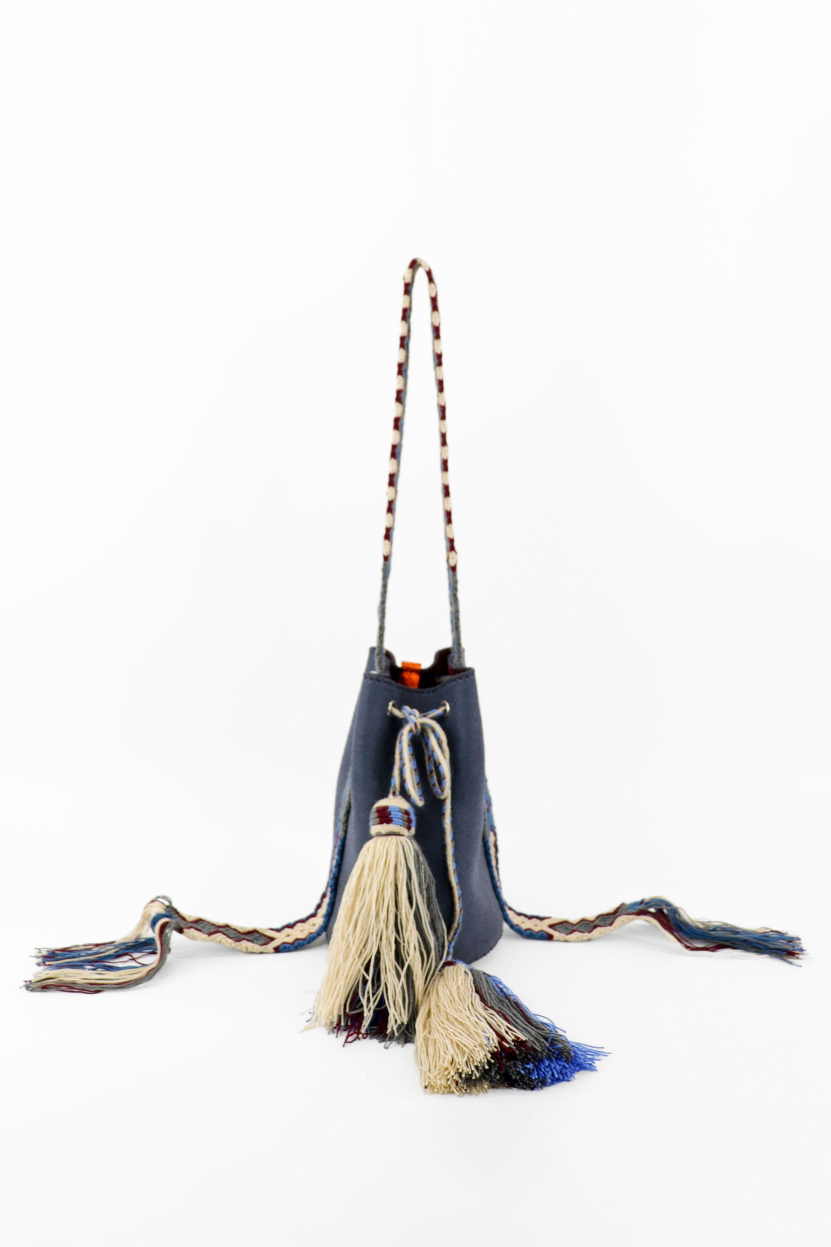 APÜNÜ BUCKET BAG SMALL / NAVY - BURGUNDY #150014