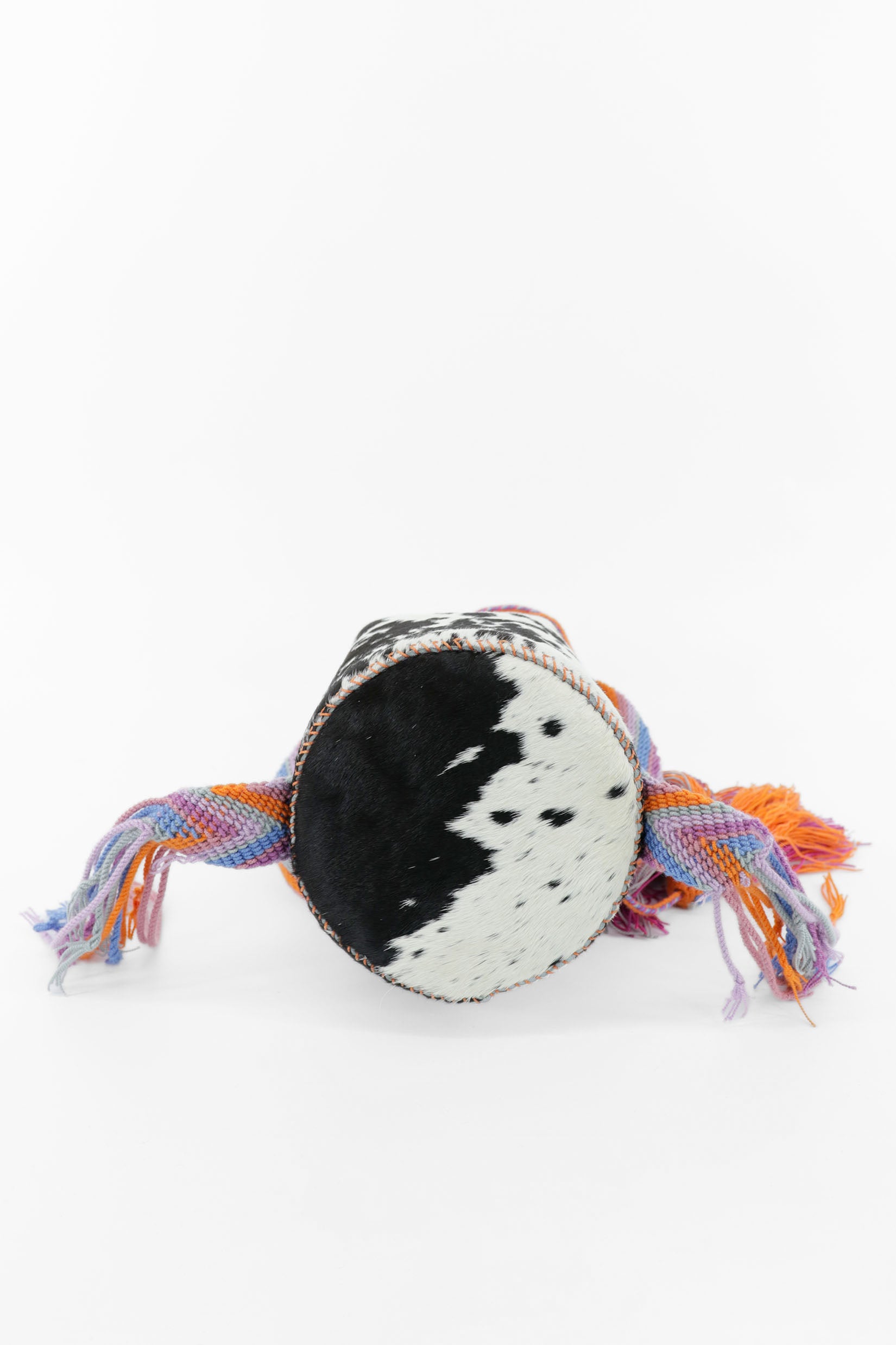 APÜNÜ BUCKET BAG SMALL FURRY / BLK&WH - LILAC #140006