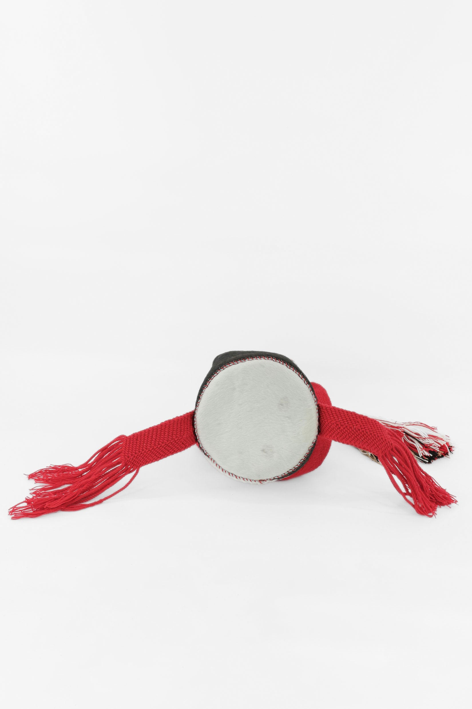 APÜNÜ BUCKET BAG SMALL FURRY B&W - RED #140001