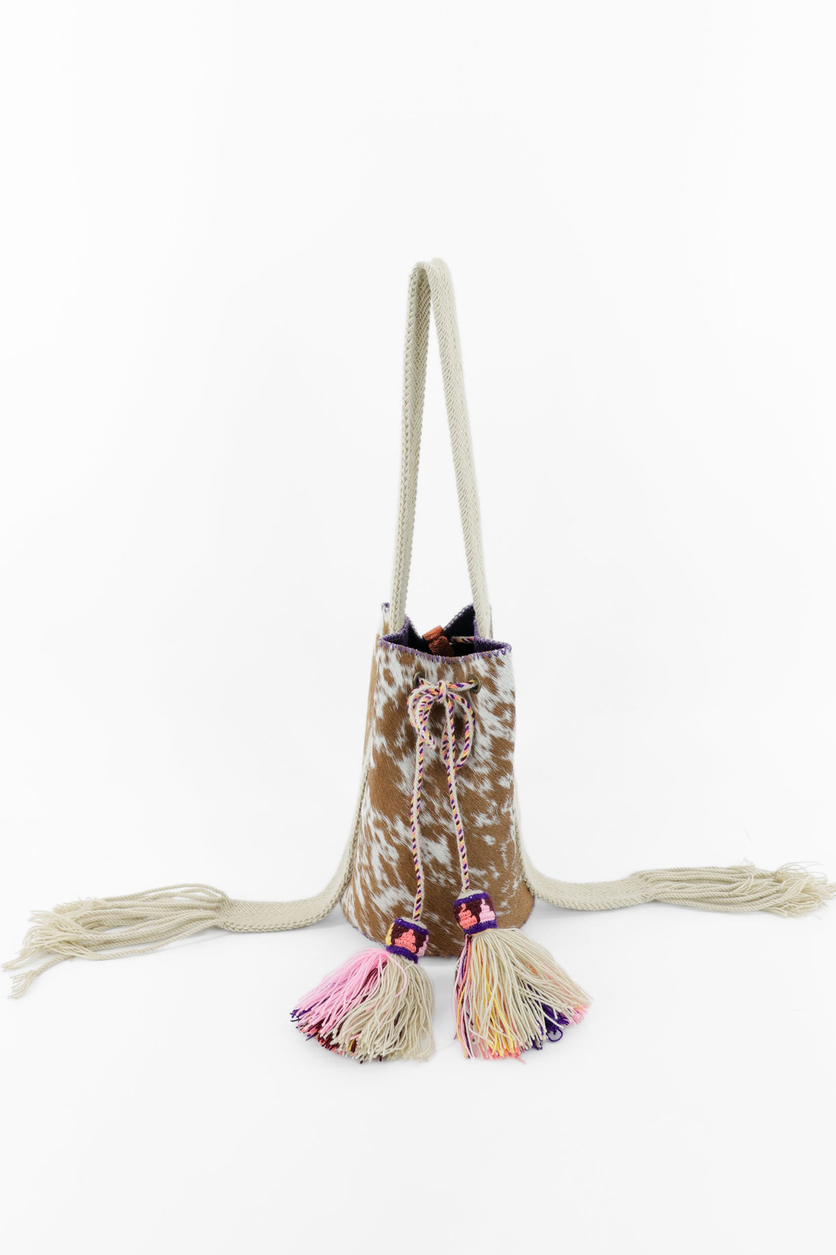 APÜNÜ BUCKET BAG SMALL FURRY / CARM&WH - PURPLE #140007