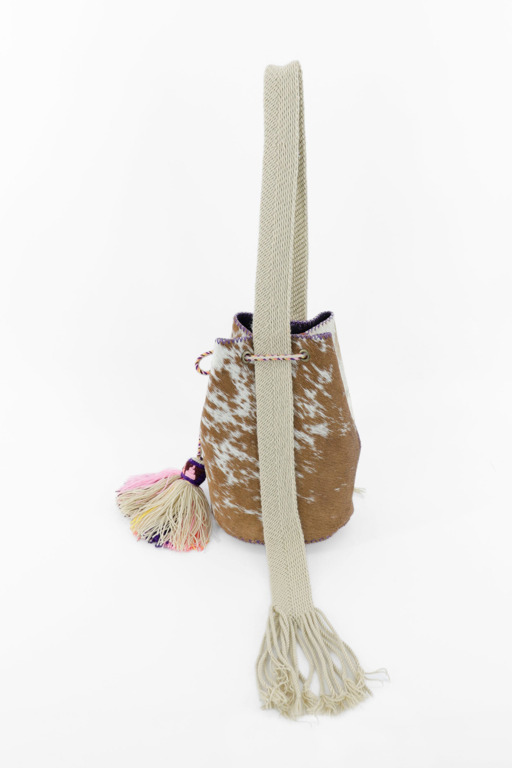 APÜNÜ BUCKET BAG SMALL FURRY / CARM&WH - PURPLE #140007