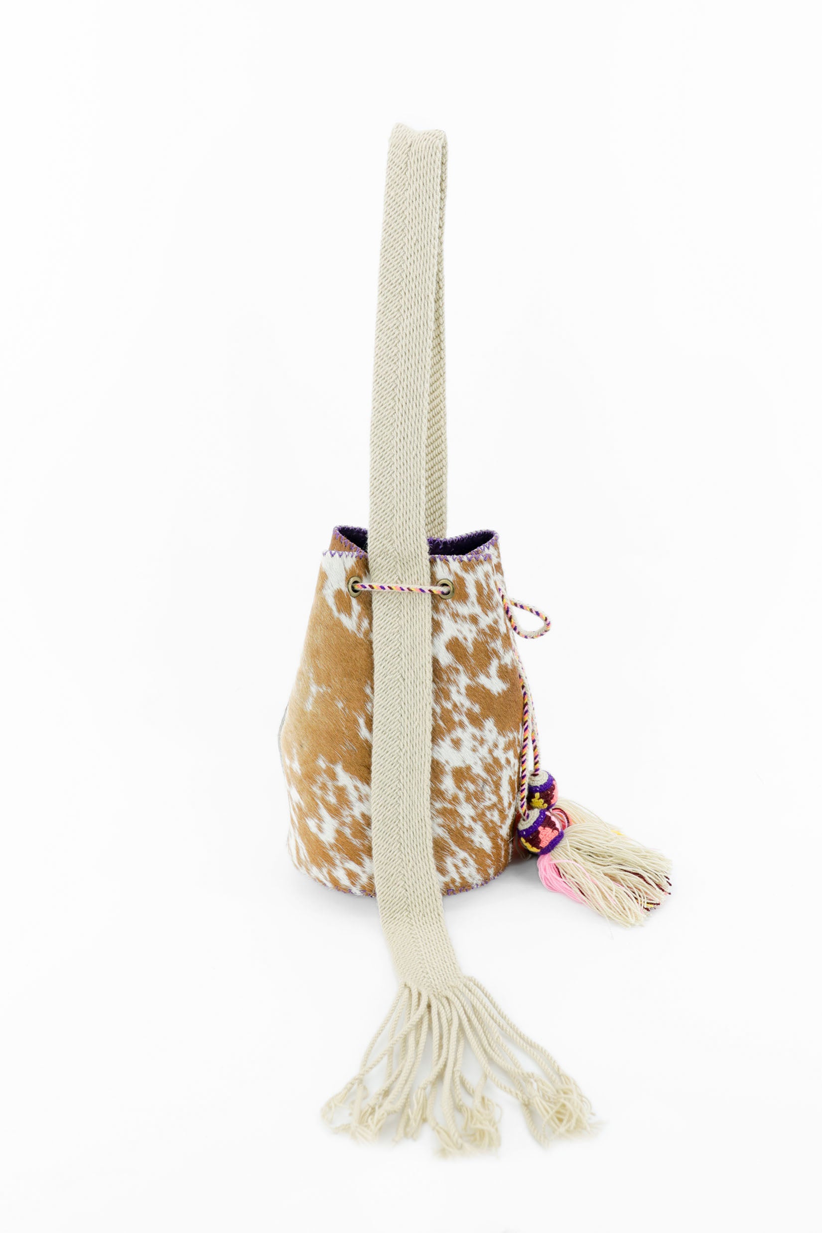 APÜNÜ BUCKET BAG SMALL FURRY / CARM&WH - PURPLE #140007