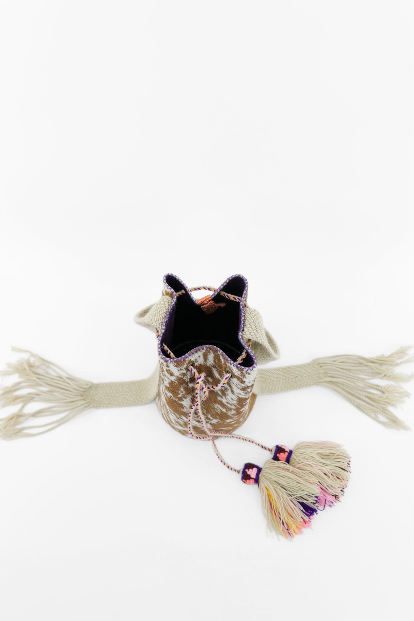 APÜNÜ BUCKET BAG SMALL FURRY / CARM&WH - PURPLE #140007