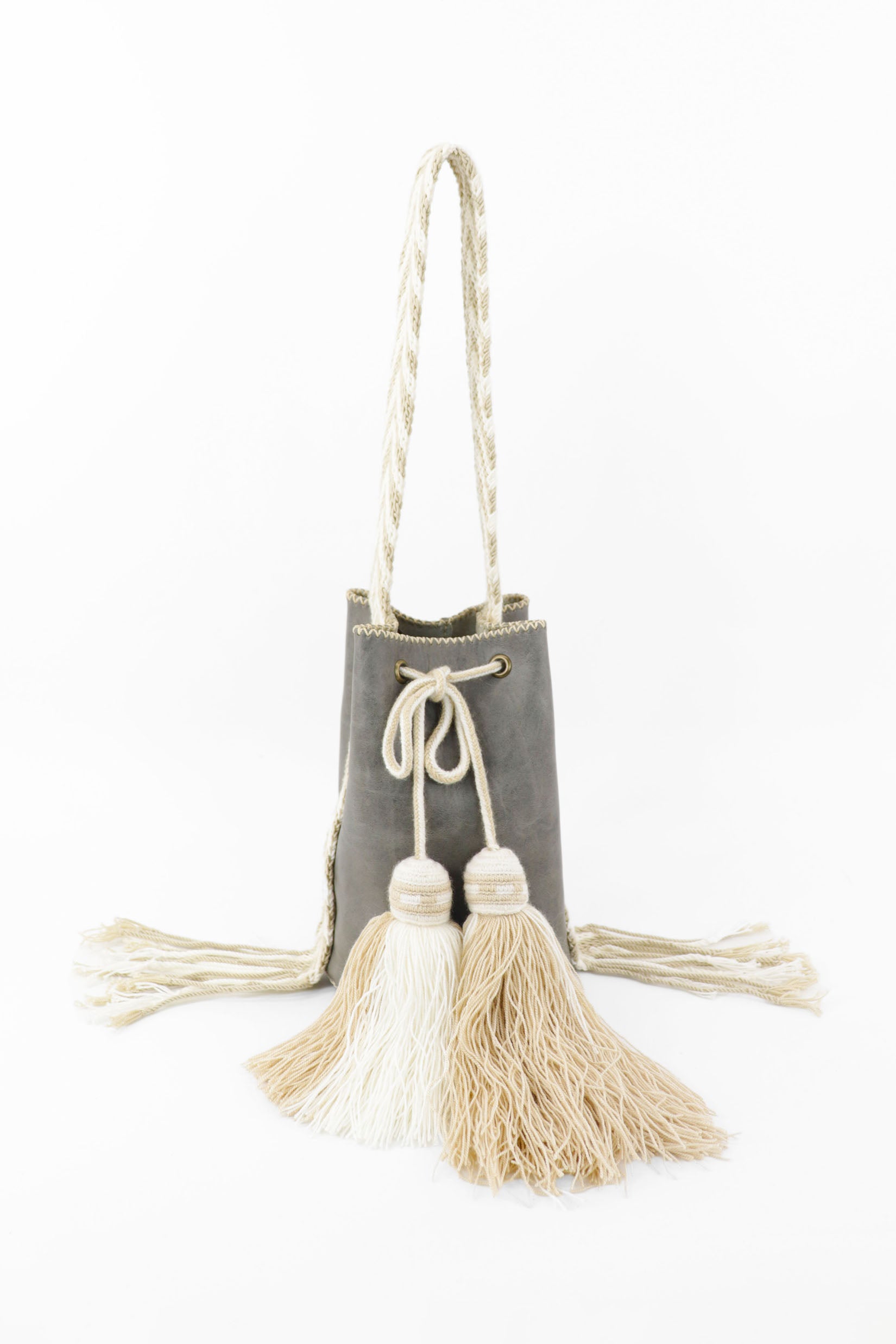 APÜNÜ BUCKET BAG SMALL / GRAY - BEIGE #150016
