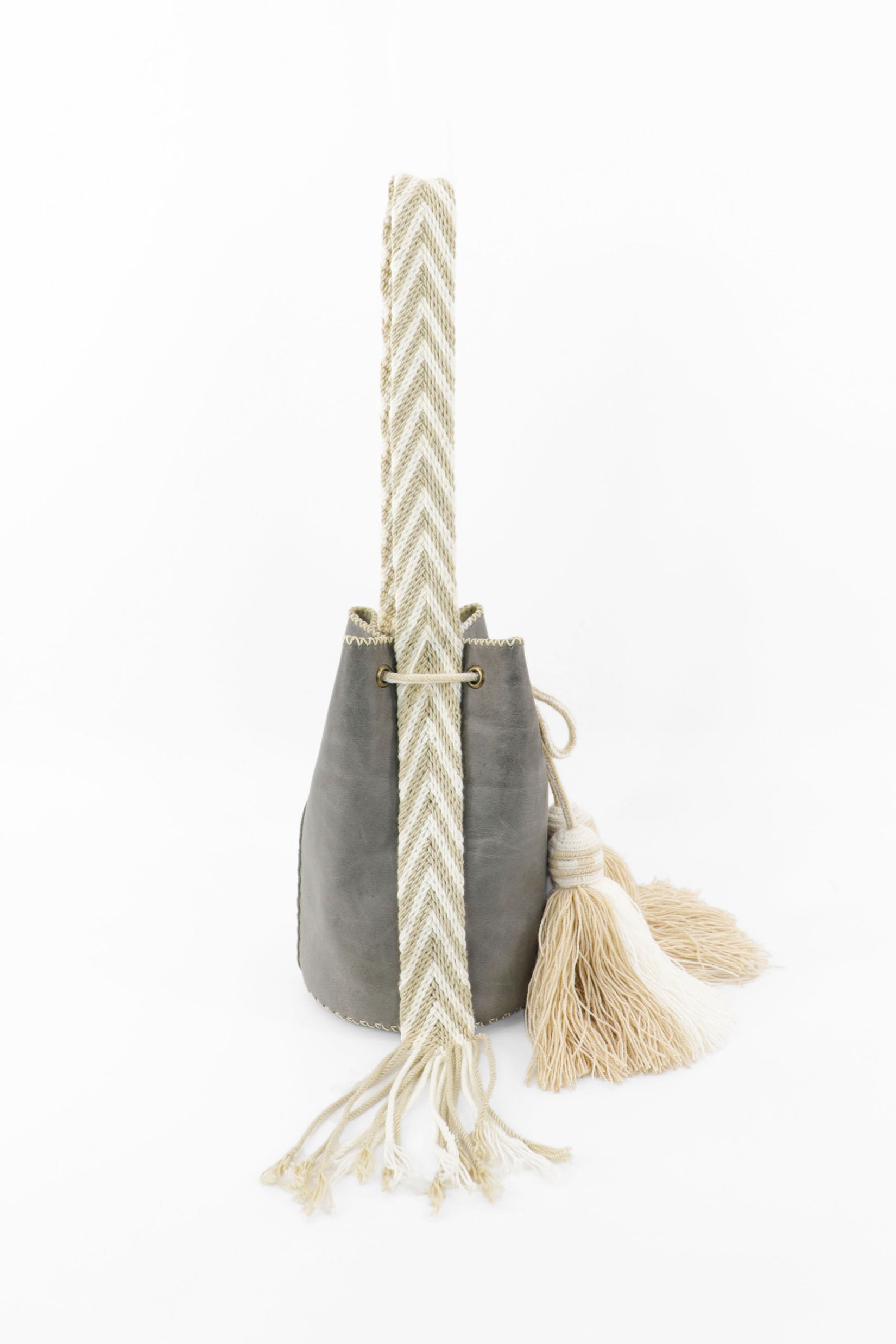 APÜNÜ BUCKET BAG SMALL / GRAY - BEIGE #150016