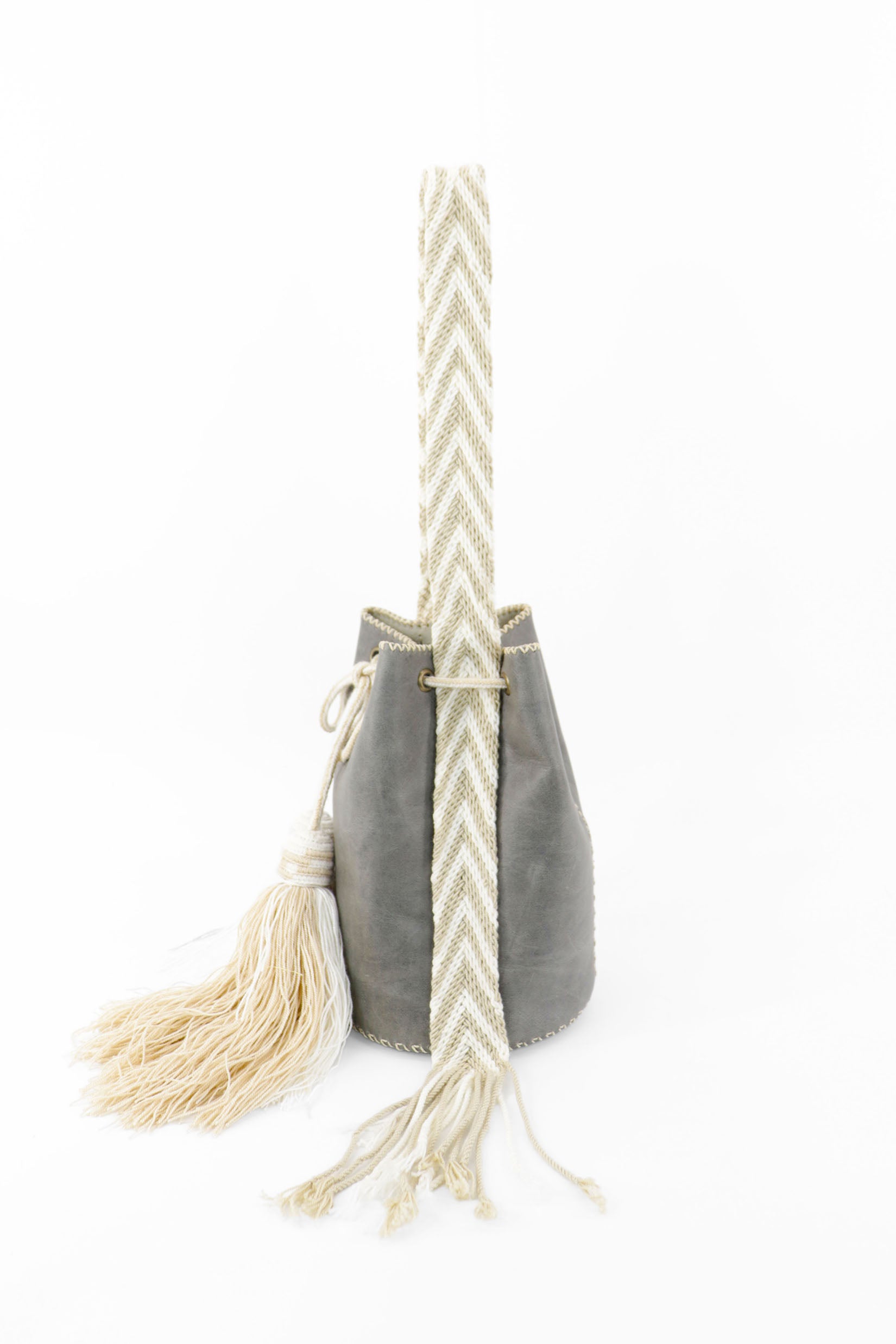APÜNÜ BUCKET BAG SMALL / GRAY - BEIGE #150016