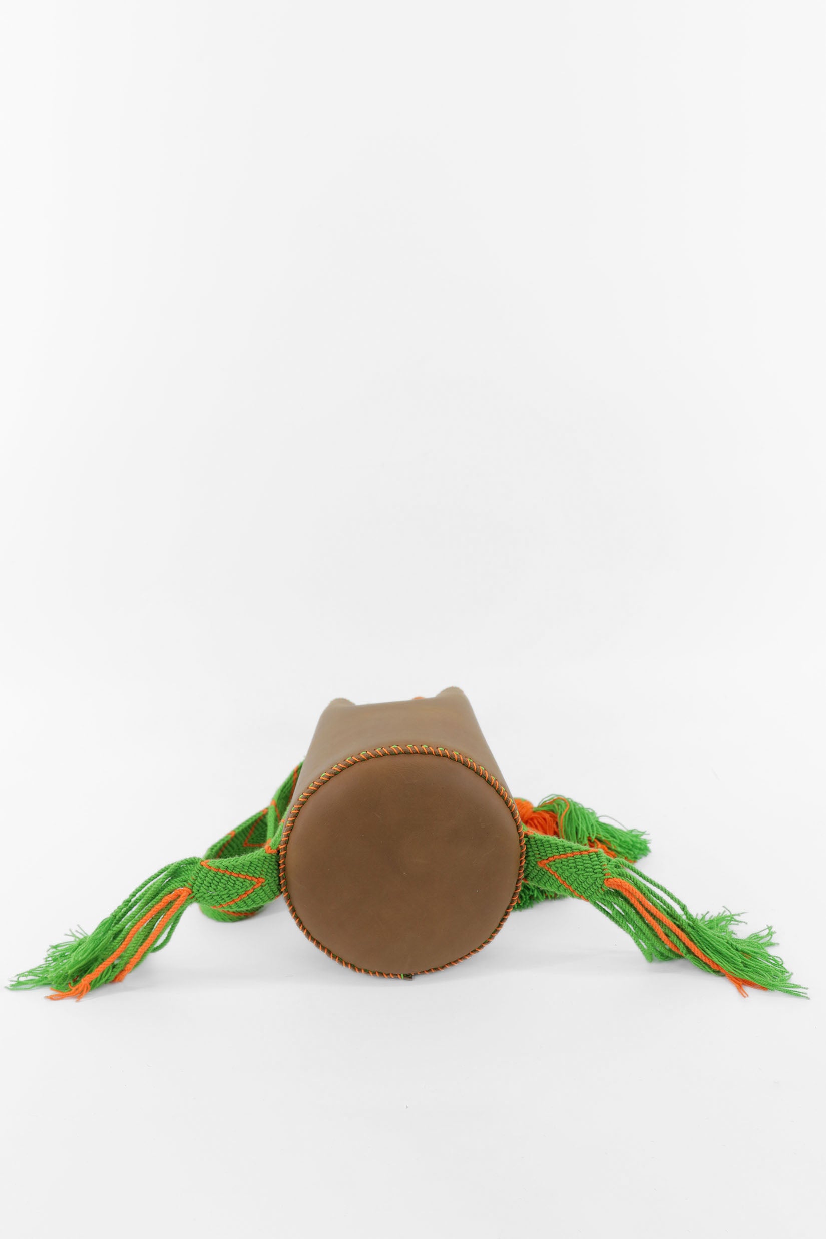 APÜNÜ BUCKET BAG SMALL / CAMEL - GRASS GREEN #150009