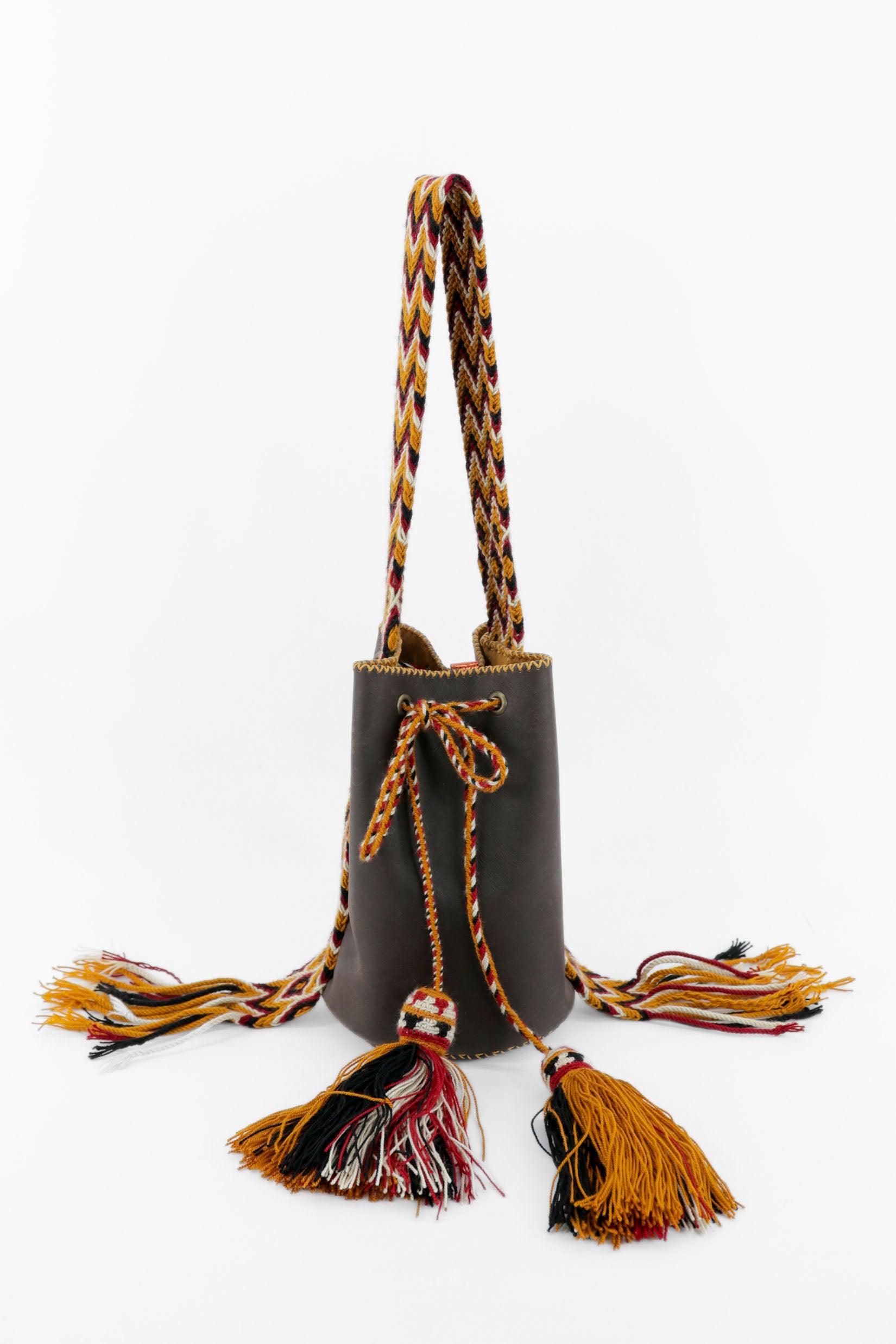 APÜNÜ BUCKET BAG SMALL / DRK BRW - DRK MUSTARD #150003