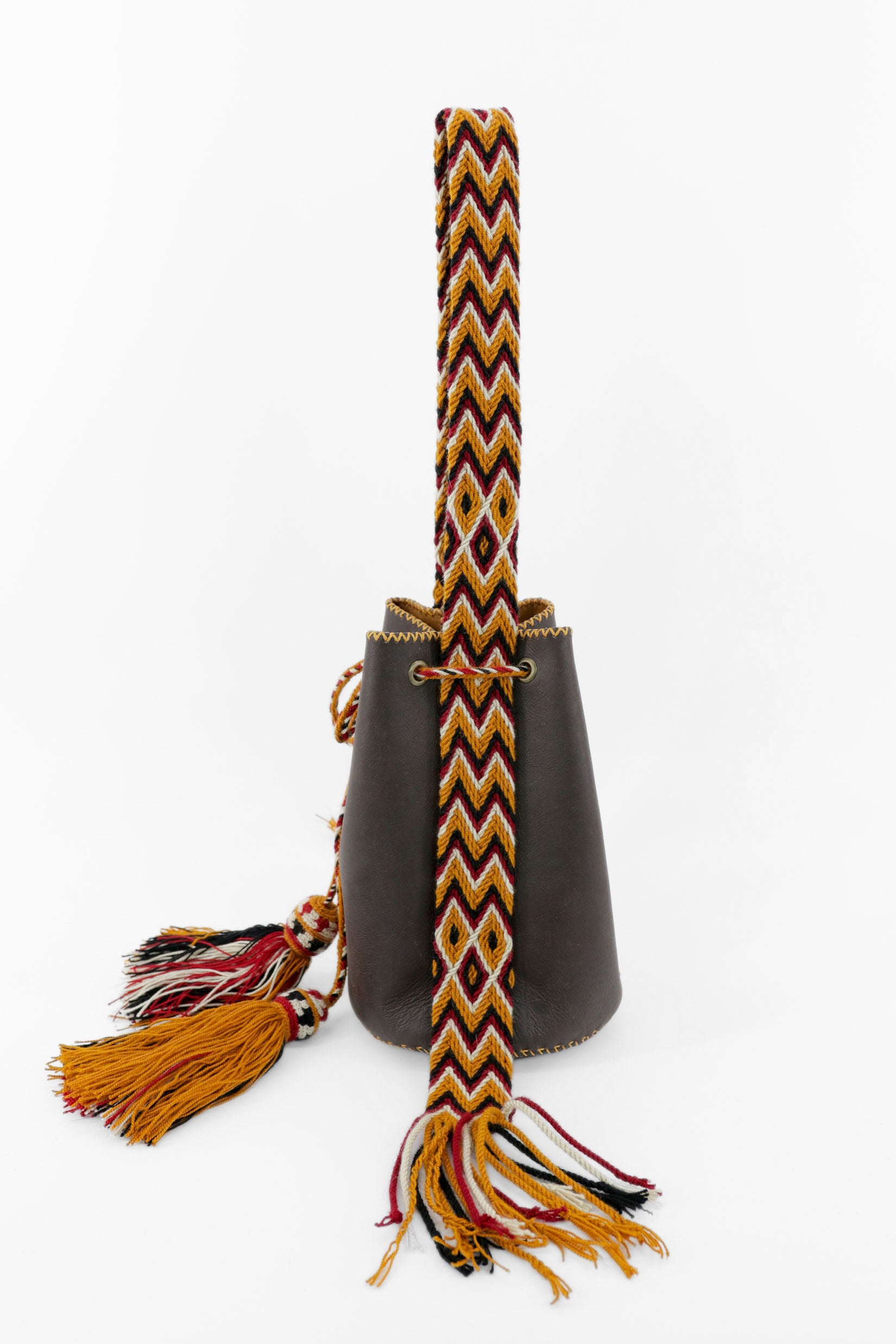 APÜNÜ BUCKET BAG SMALL / DRK BRW - DRK MUSTARD #150003