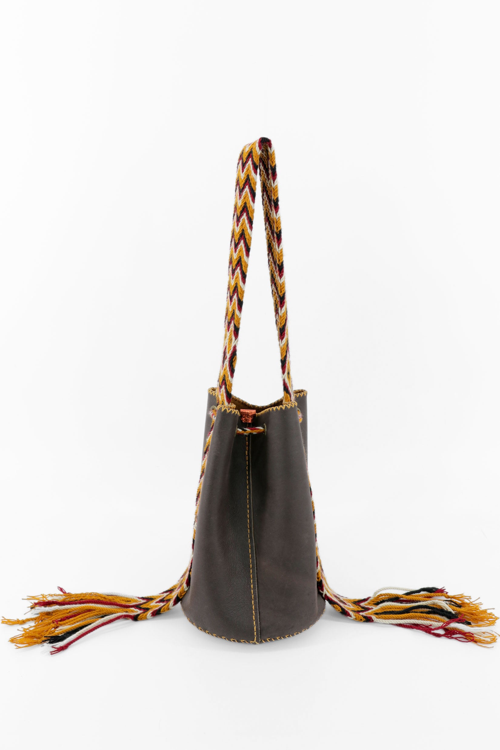 APÜNÜ BUCKET BAG SMALL / DRK BRW - DRK MUSTARD #150003