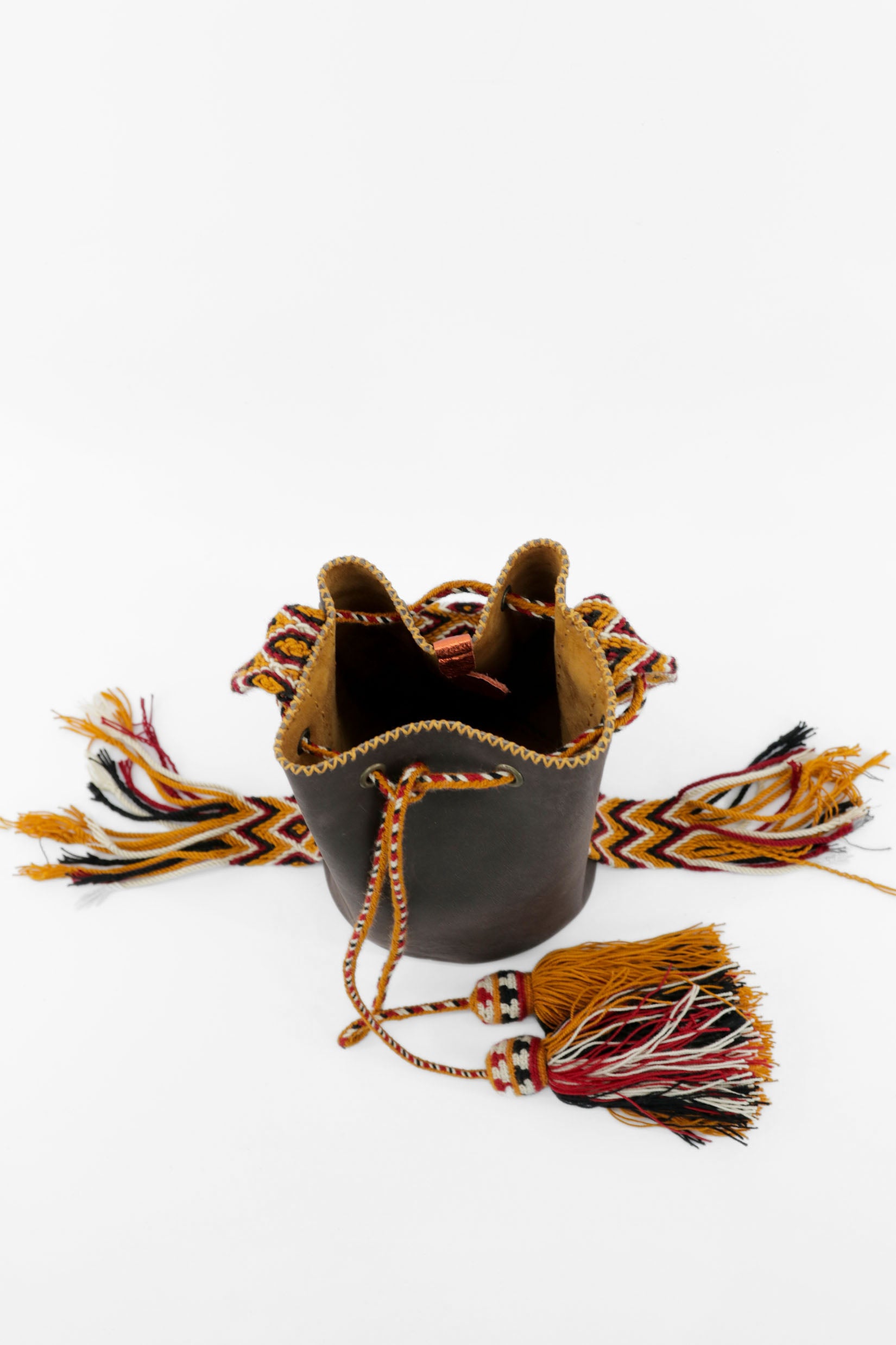 APÜNÜ BUCKET BAG SMALL / DRK BRW - DRK MUSTARD #150003