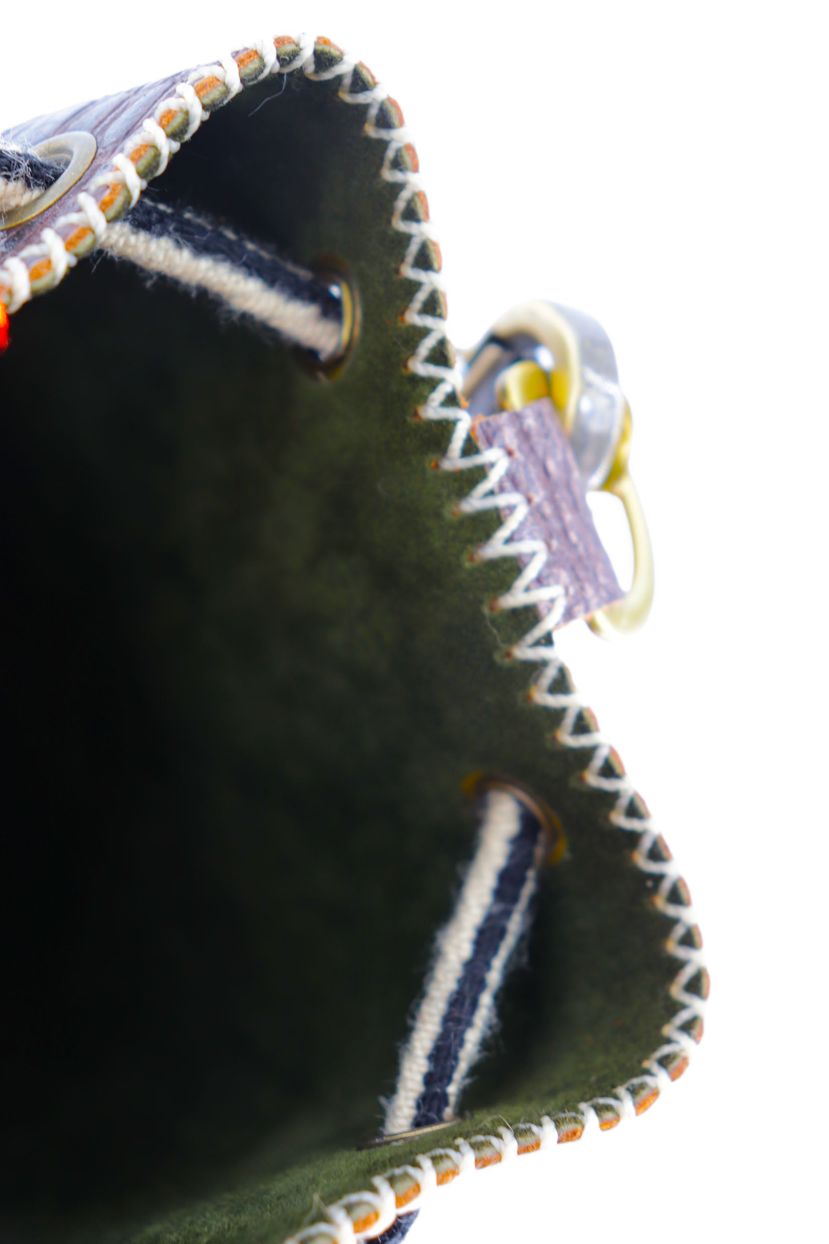 APÜNÜ BUCKET BAG X-SMALL / BRW CROCO - OLIVE #360001