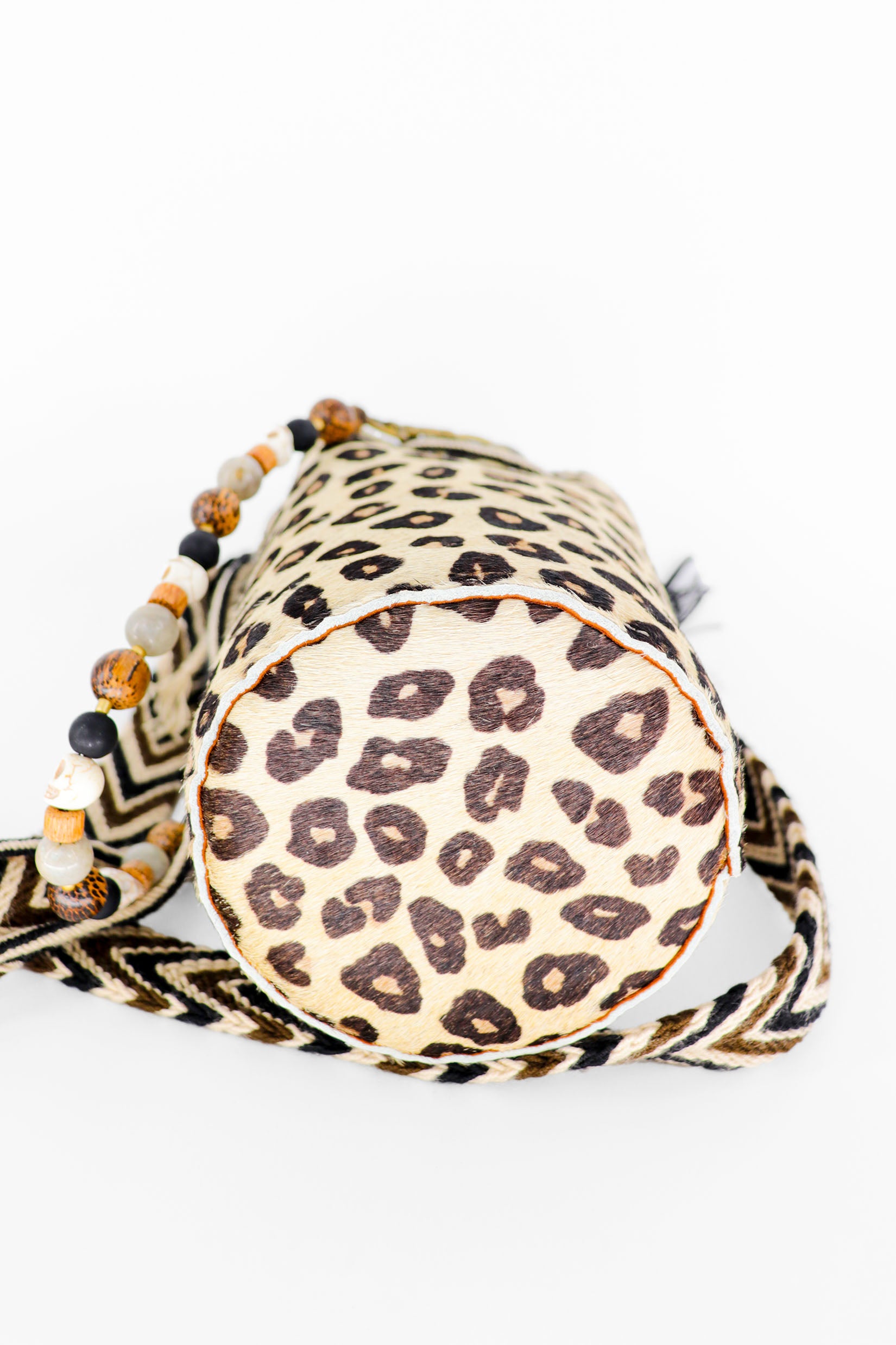 APÜNÜ BUCKET BAG X-SMALL FURRY / LEOPARD - COL BRW #350003