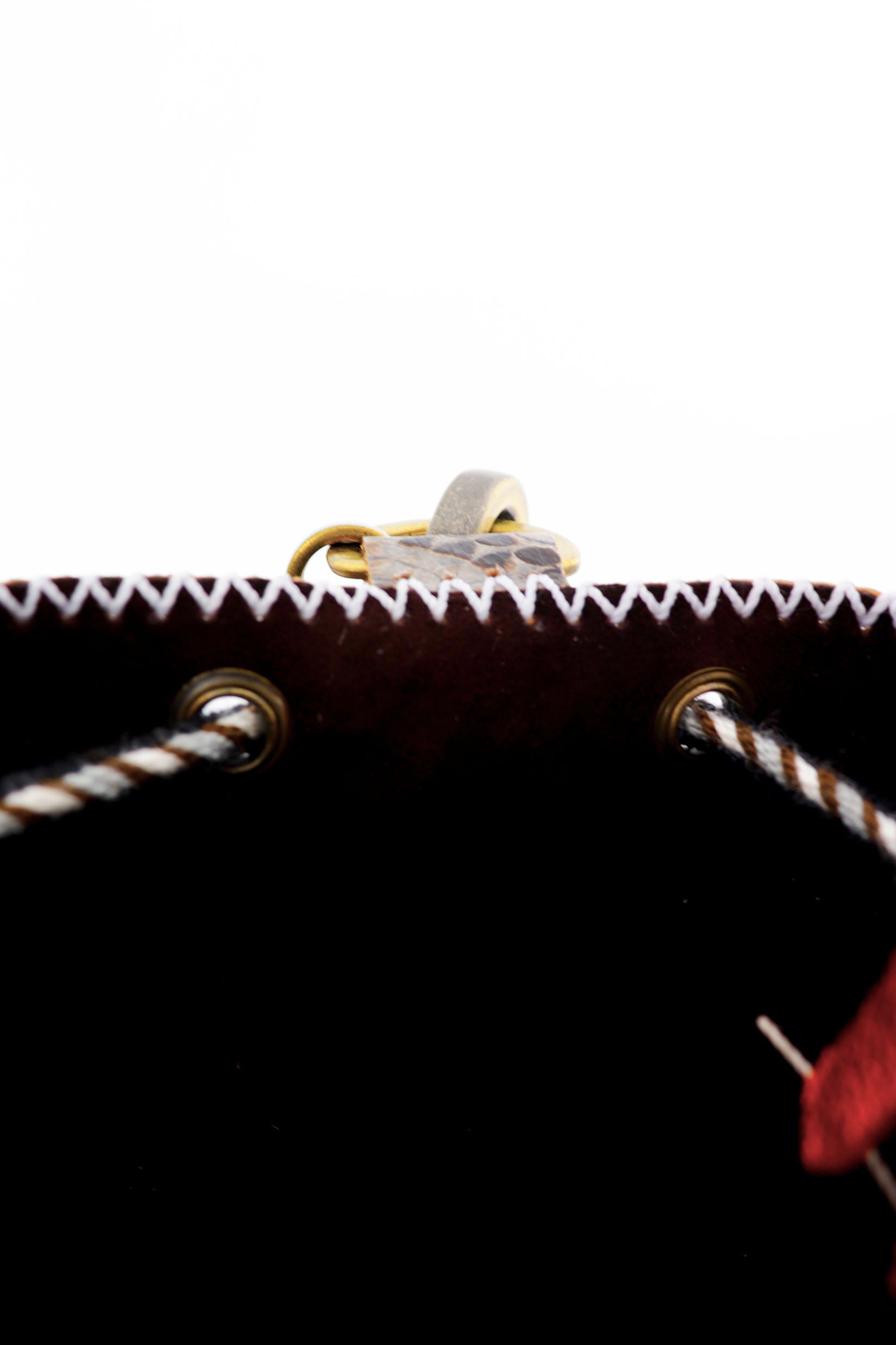 APÜNÜ BUCKET BAG X-SMALL / BRW GREY PYTHON - DRK BRW #360002