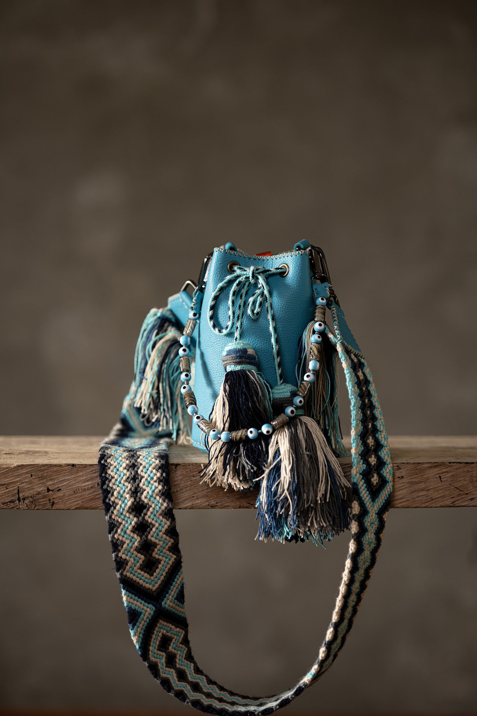 APÜNÜ BUCKET BAG X-SMALL / CALIF BLUE - GRAY #360005