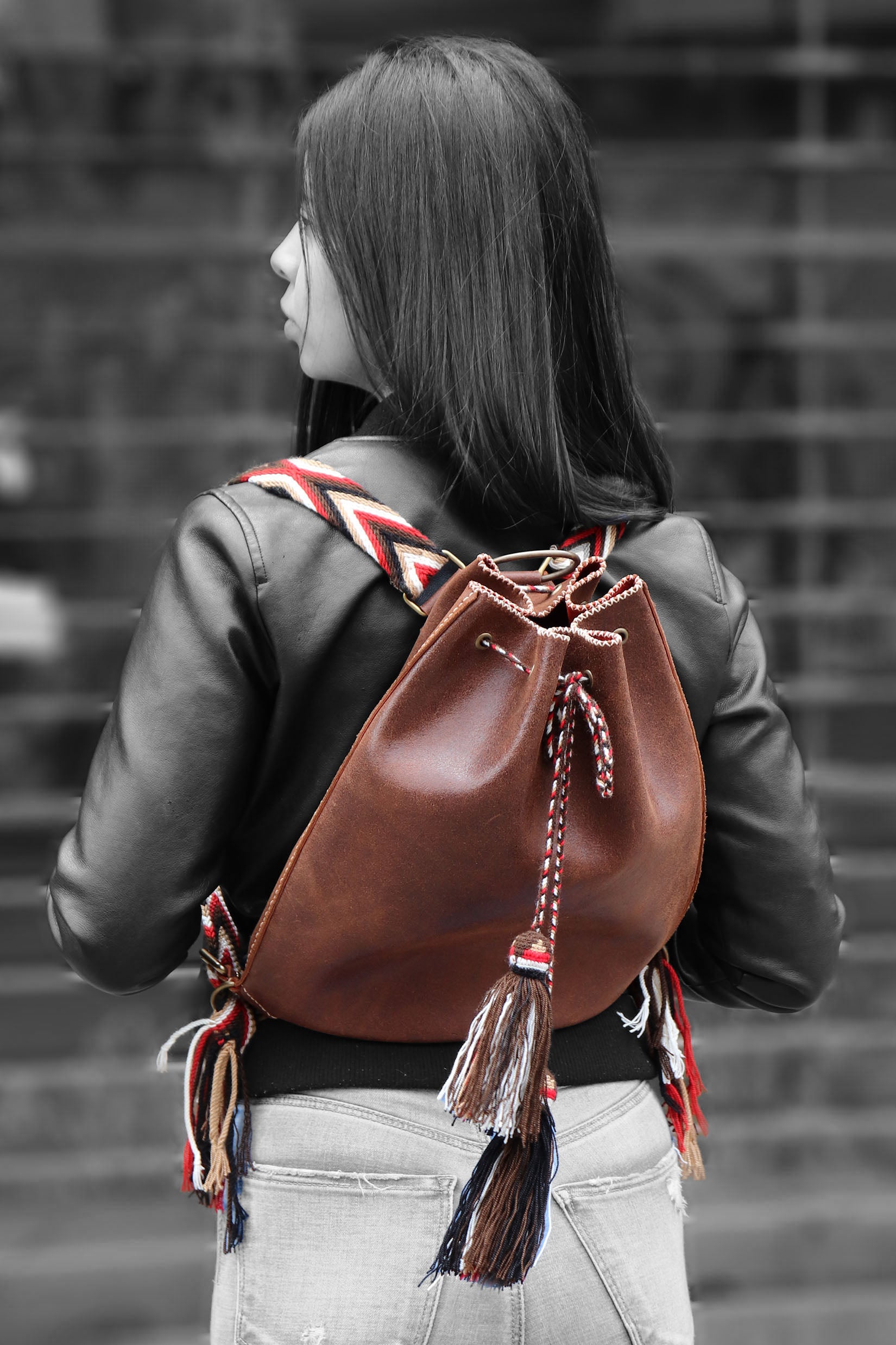 USULU'U BACK PACK LARGE / COL BRW - BEIGE #280001