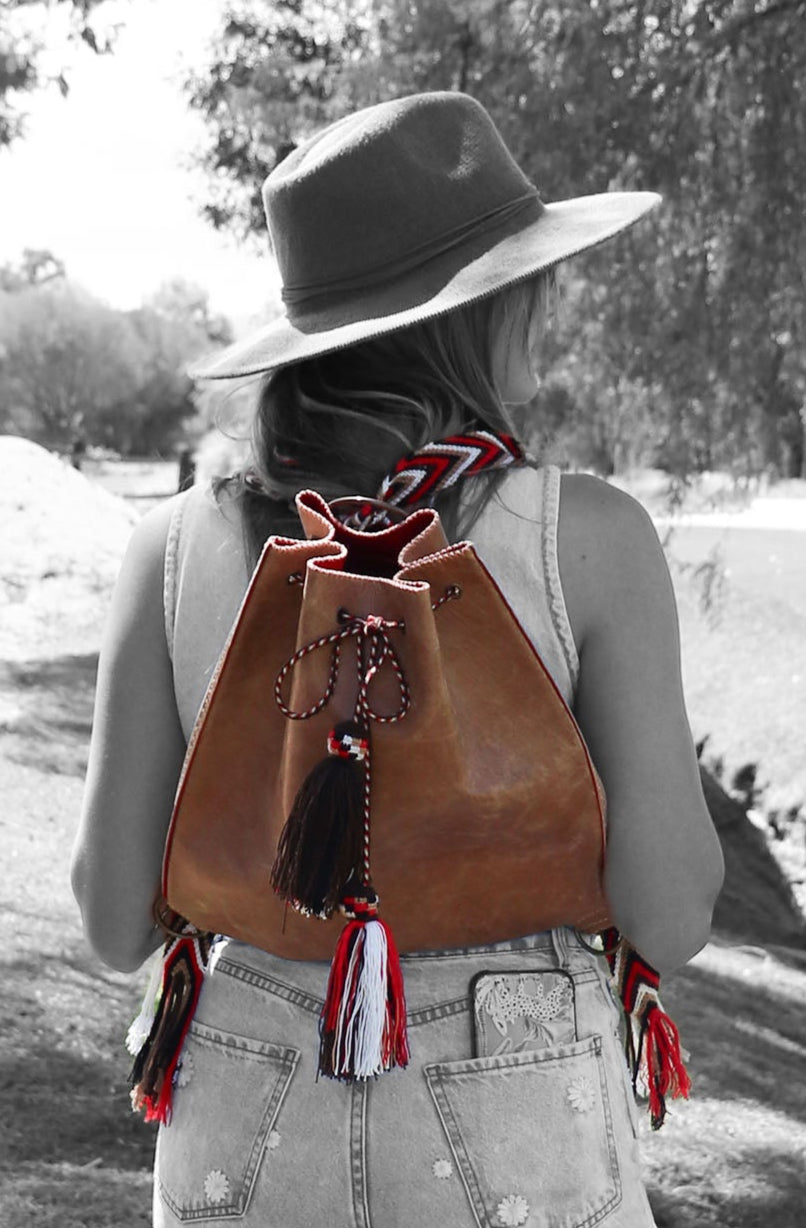 USULU'U BACK PACK LARGE / COL BRW - BEIGE #280001