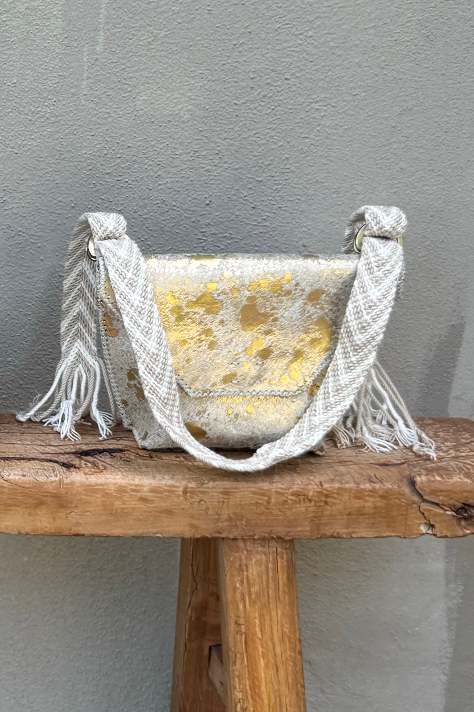 PIAMA TOTE BAG X-SMALL FURRY / GOLD - CAMEL #310001