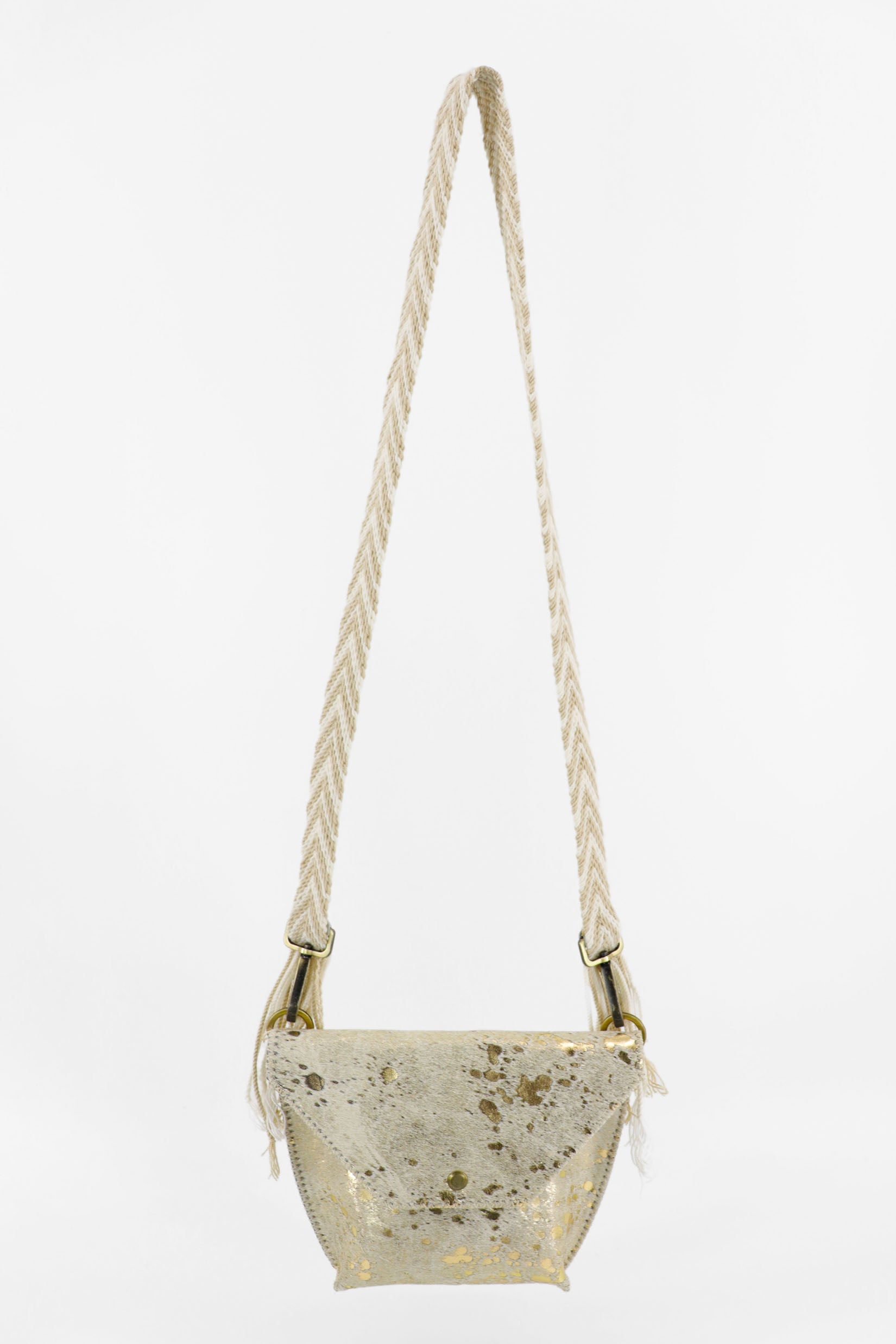 PIAMA TOTE BAG X-SMALL FURRY / GOLD - LIGHT BEIGE #330003