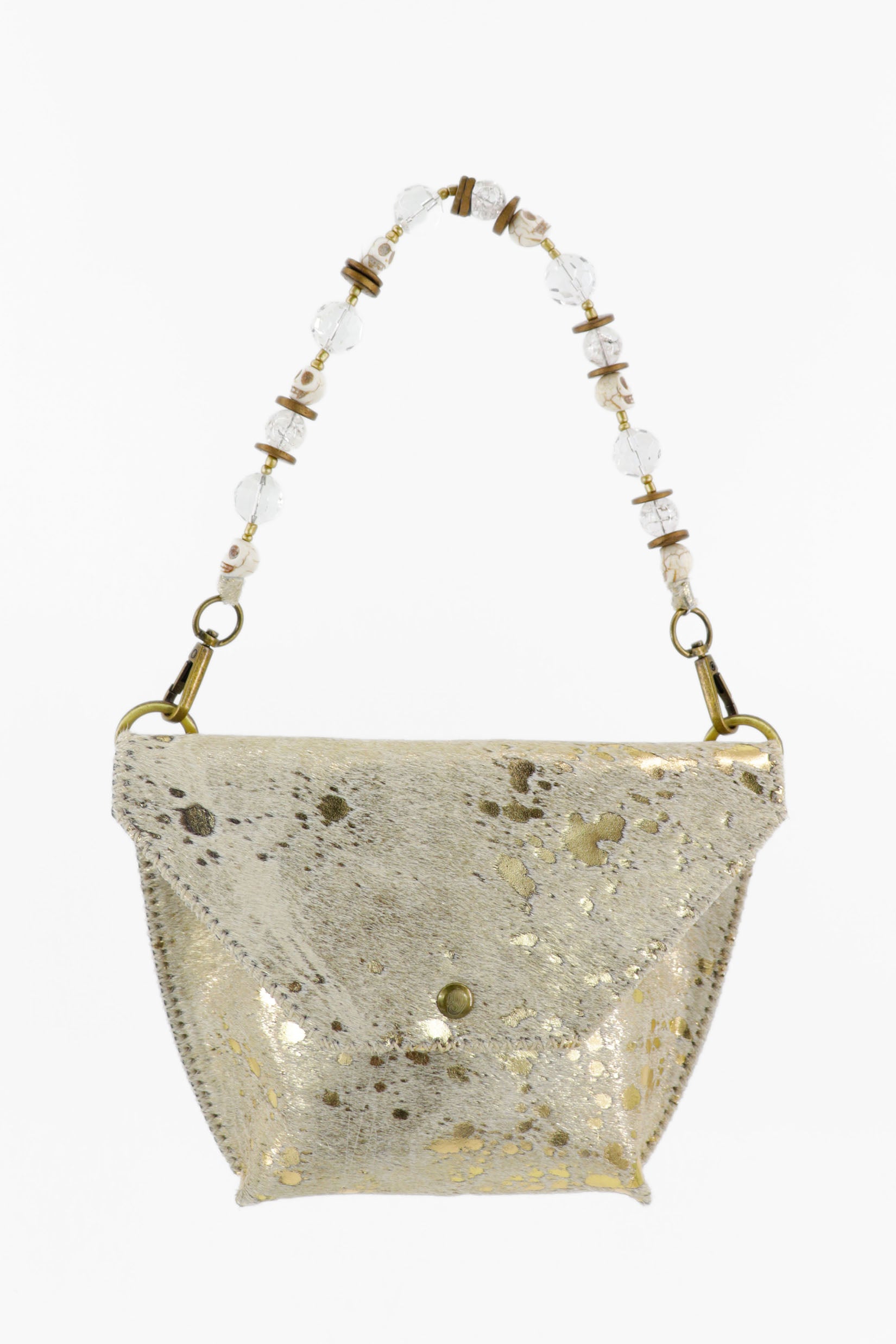 PIAMA TOTE BAG X-SMALL FURRY / GOLD - LIGHT BEIGE #330003