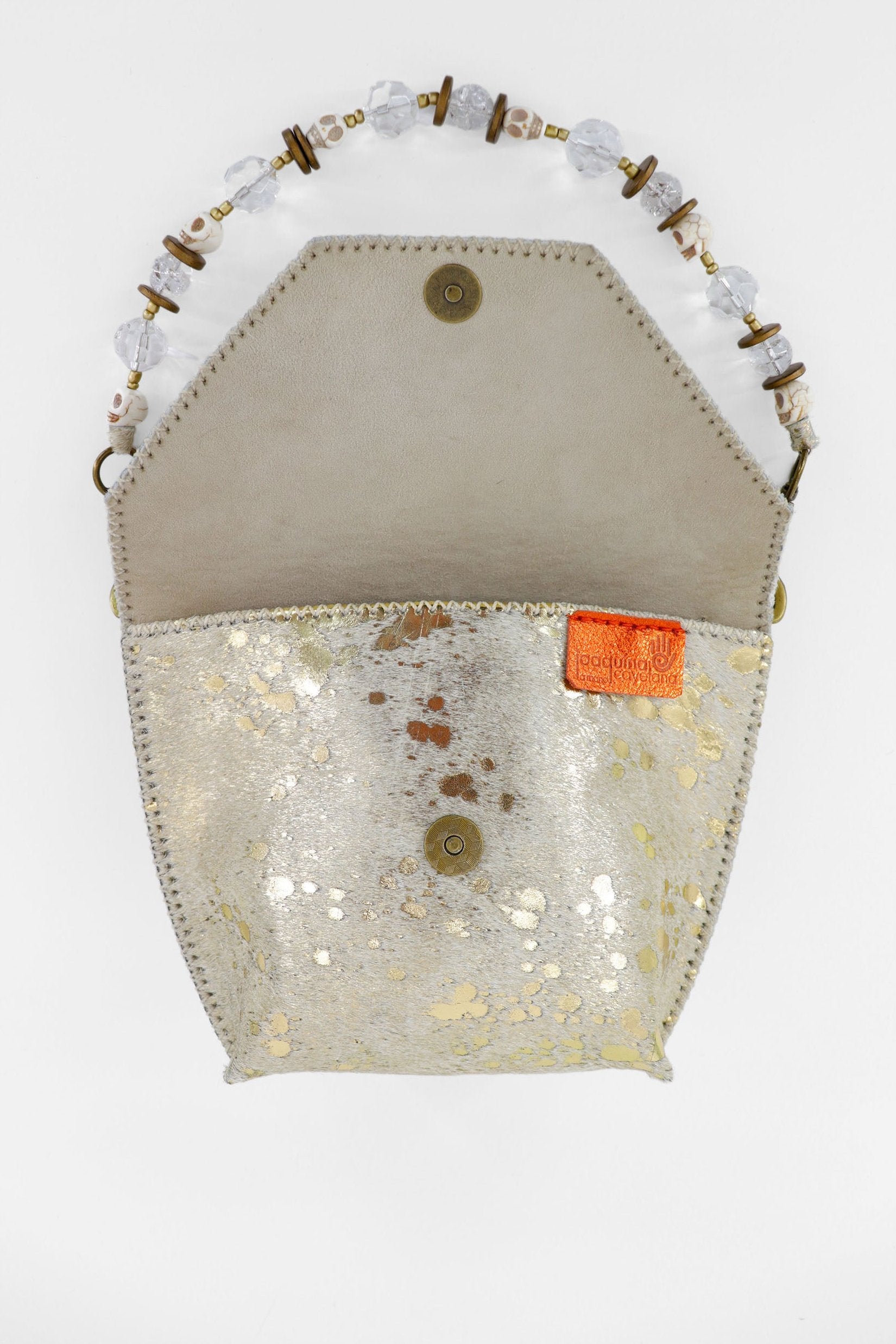 PIAMA TOTE BAG X-SMALL FURRY / GOLD - LIGHT BEIGE #330003