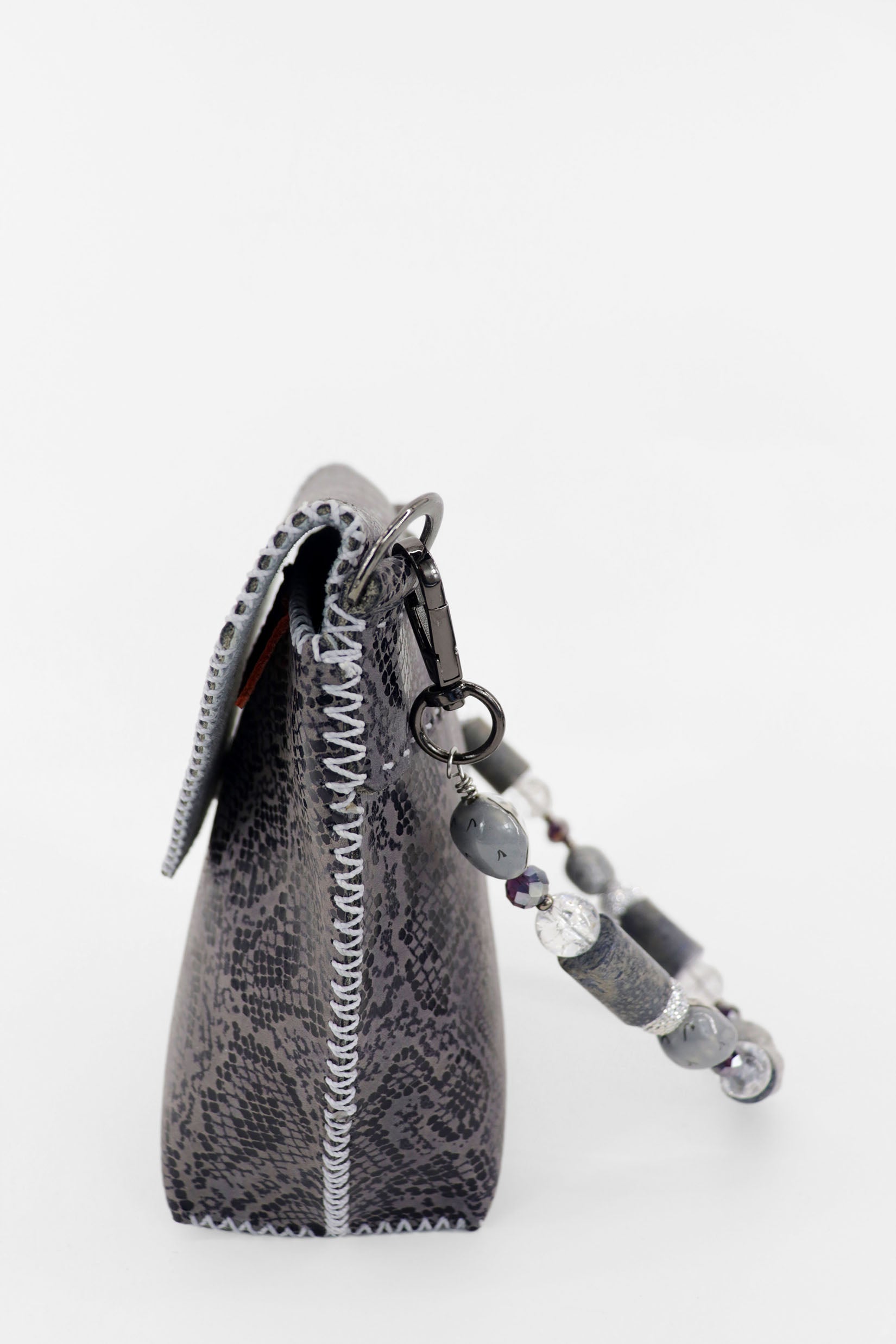 PIAMA TOTE BAG X-SMALL / PYTHON DRK GRAY - GRAY #340002