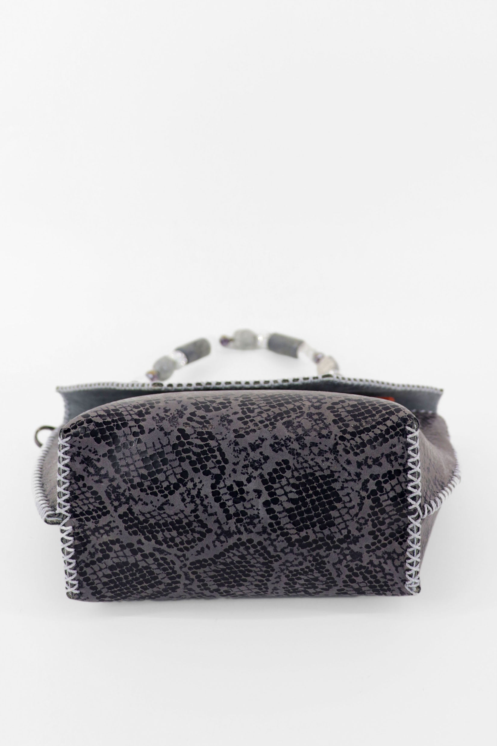 PIAMA TOTE BAG X-SMALL / PYTHON DRK GRAY - GRAY #340002