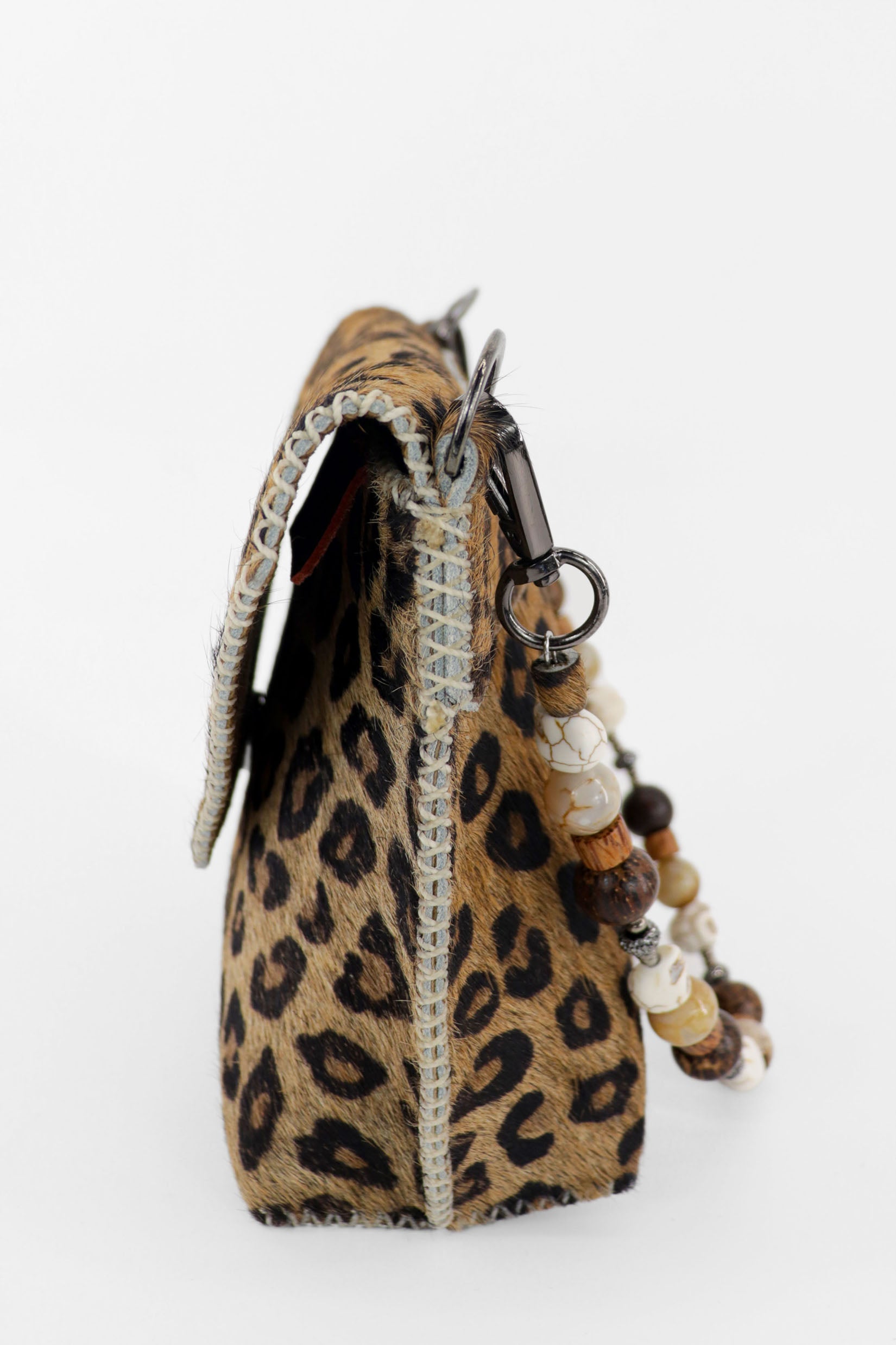 PIAMA TOTE BAG X-SMALL FURRY / LEOPARD - COLONIAL BROWN #330002