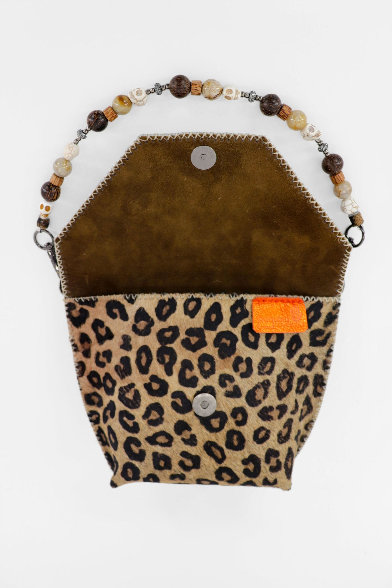 PIAMA TOTE BAG X-SMALL FURRY / LEOPARD - COLONIAL BROWN #330002