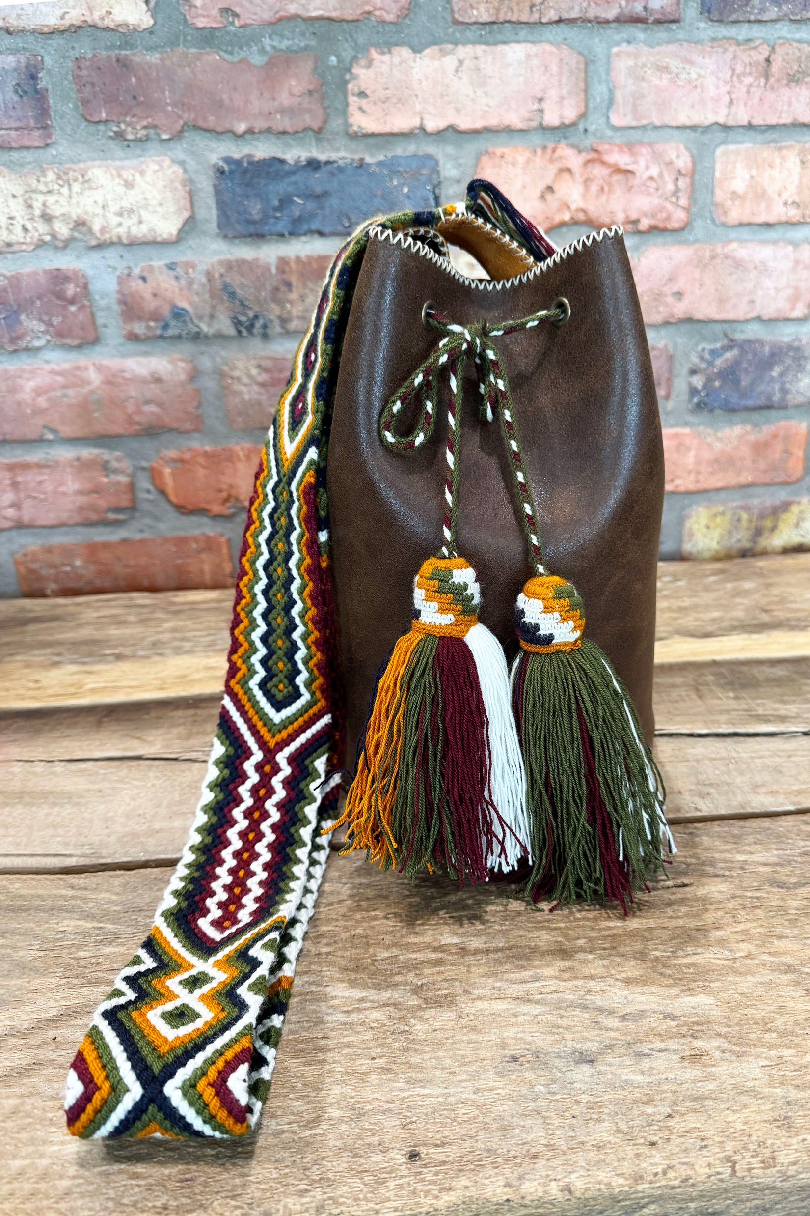 APÜNÜ BUCKET BAG LARGE / BRW - MUSTARD #110034