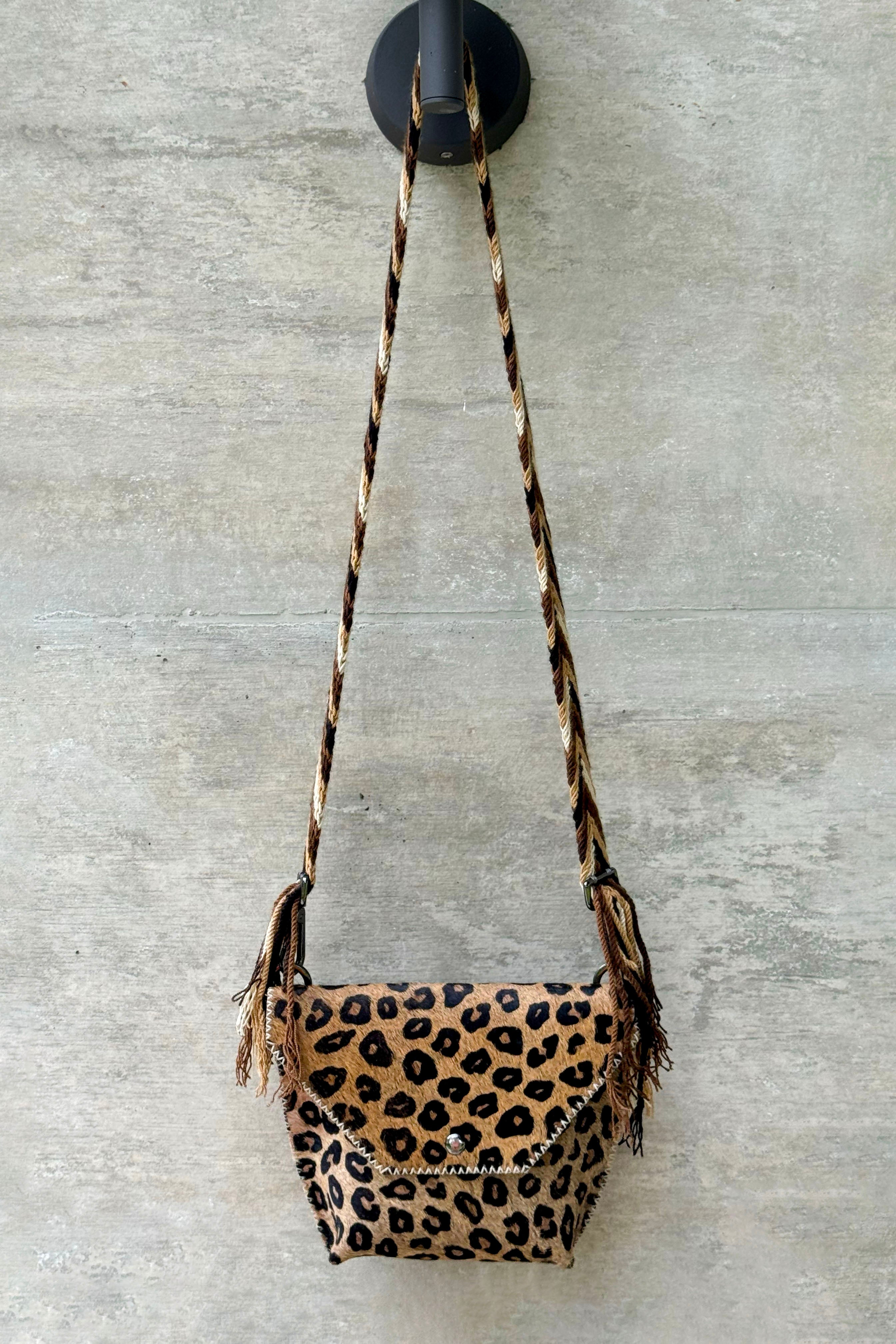 PIAMA TOTE BAG X-SMALL FURRY / LEOPARD - COLONIAL BROWN #330002