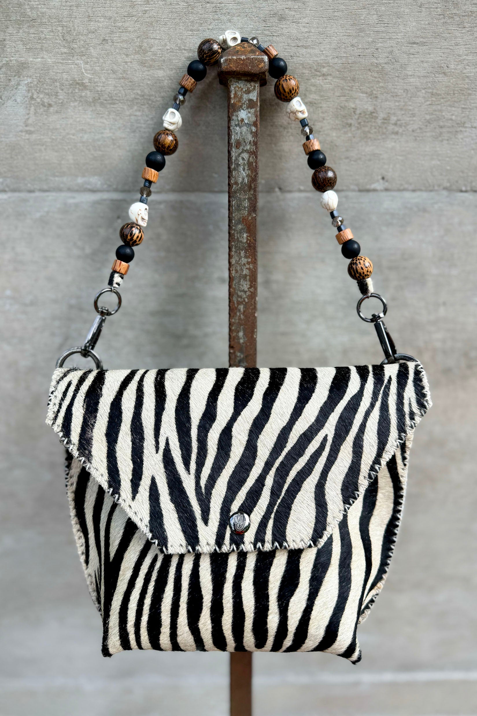 PIAMA TOTE BAG X-SMALL FURRY / ZEBRA - BEIGE #330001