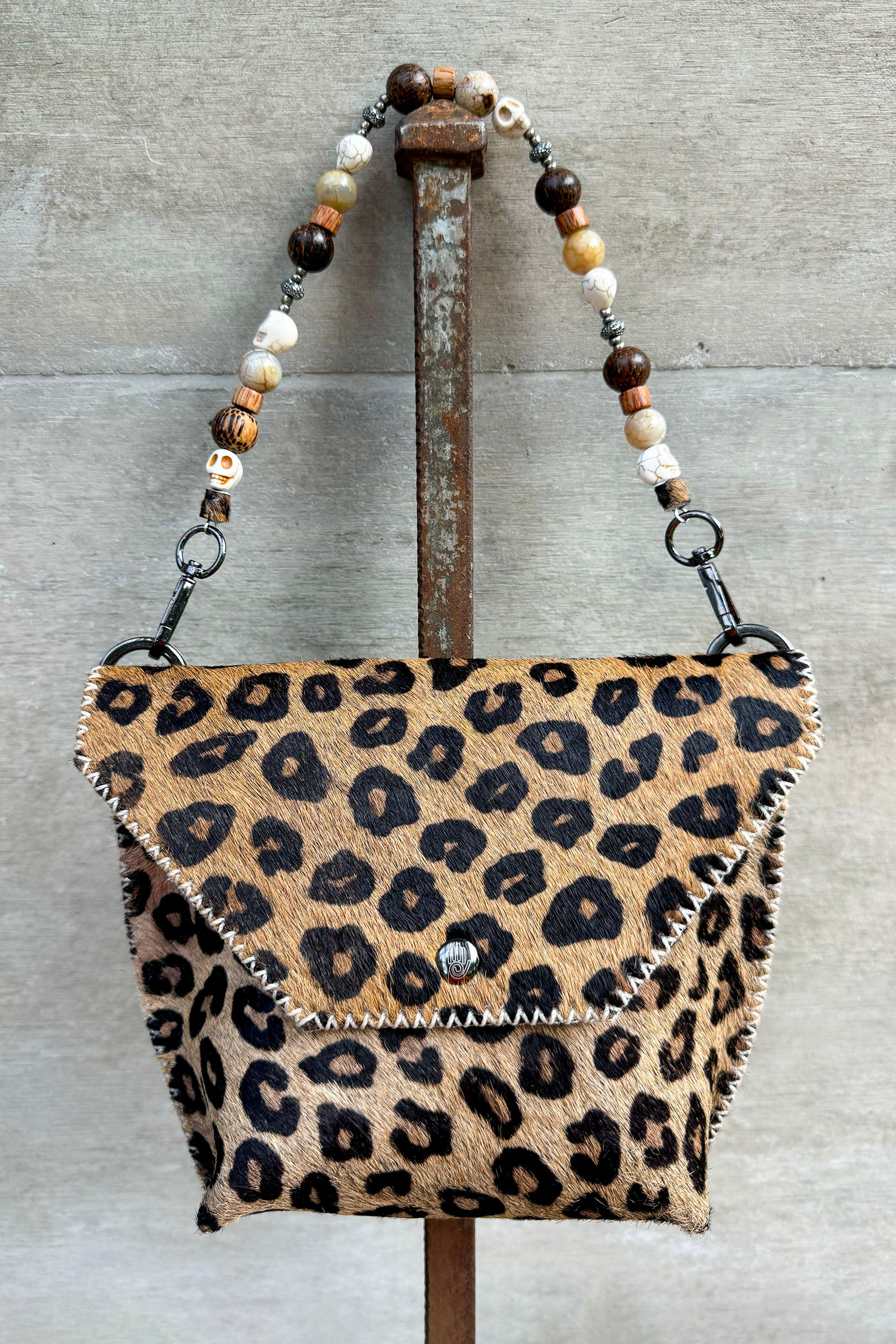 PIAMA TOTE BAG X-SMALL FURRY / LEOPARD - COLONIAL BROWN #330002