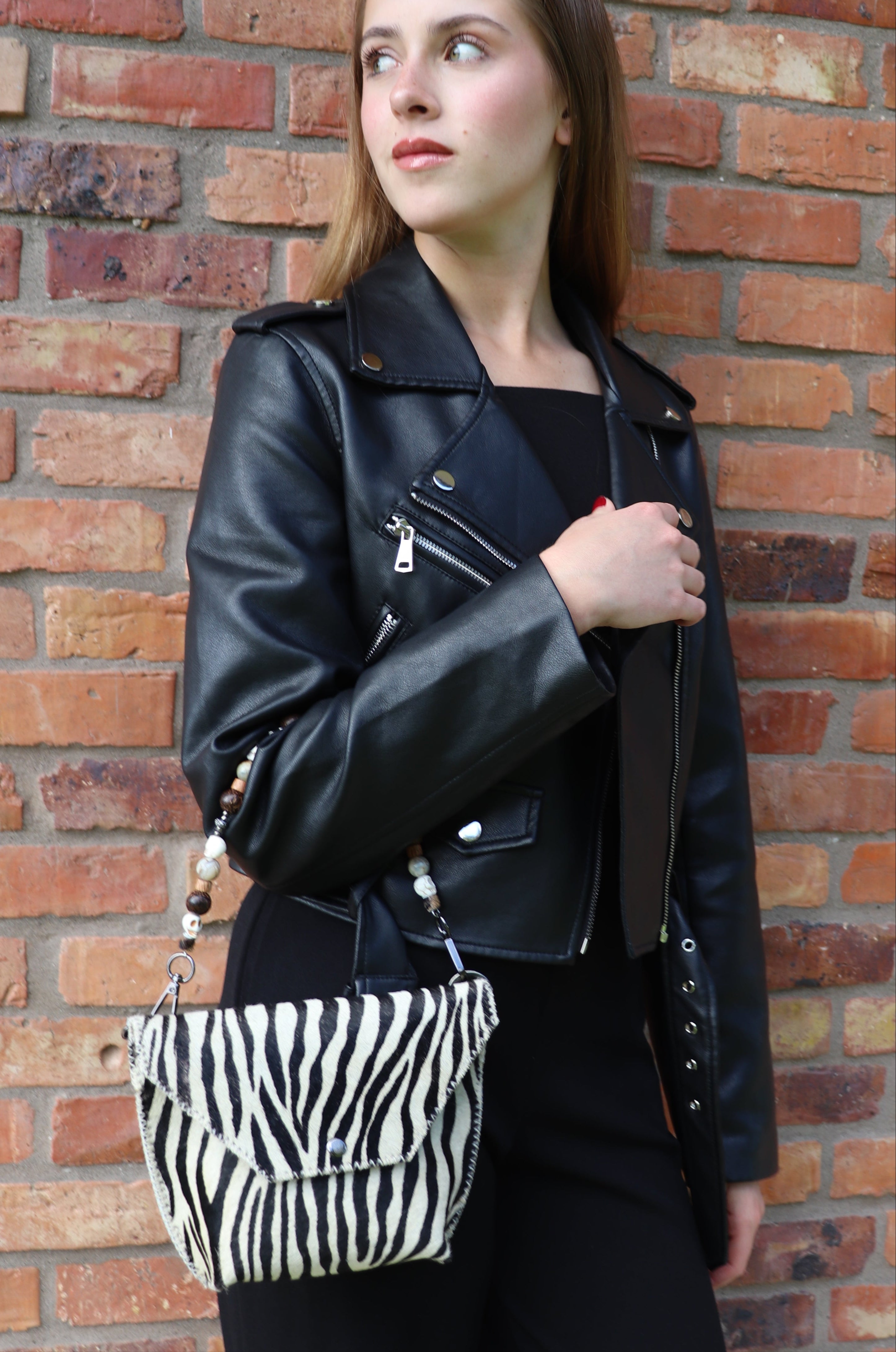 PIAMA TOTE BAG X-SMALL FURRY / ZEBRA - BEIGE #330001