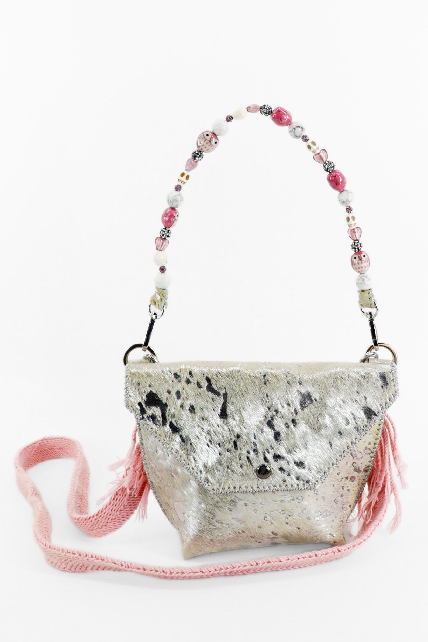 PIAMA TOTE BAG X-SMALL FURRY / SILVER - PINK #330007