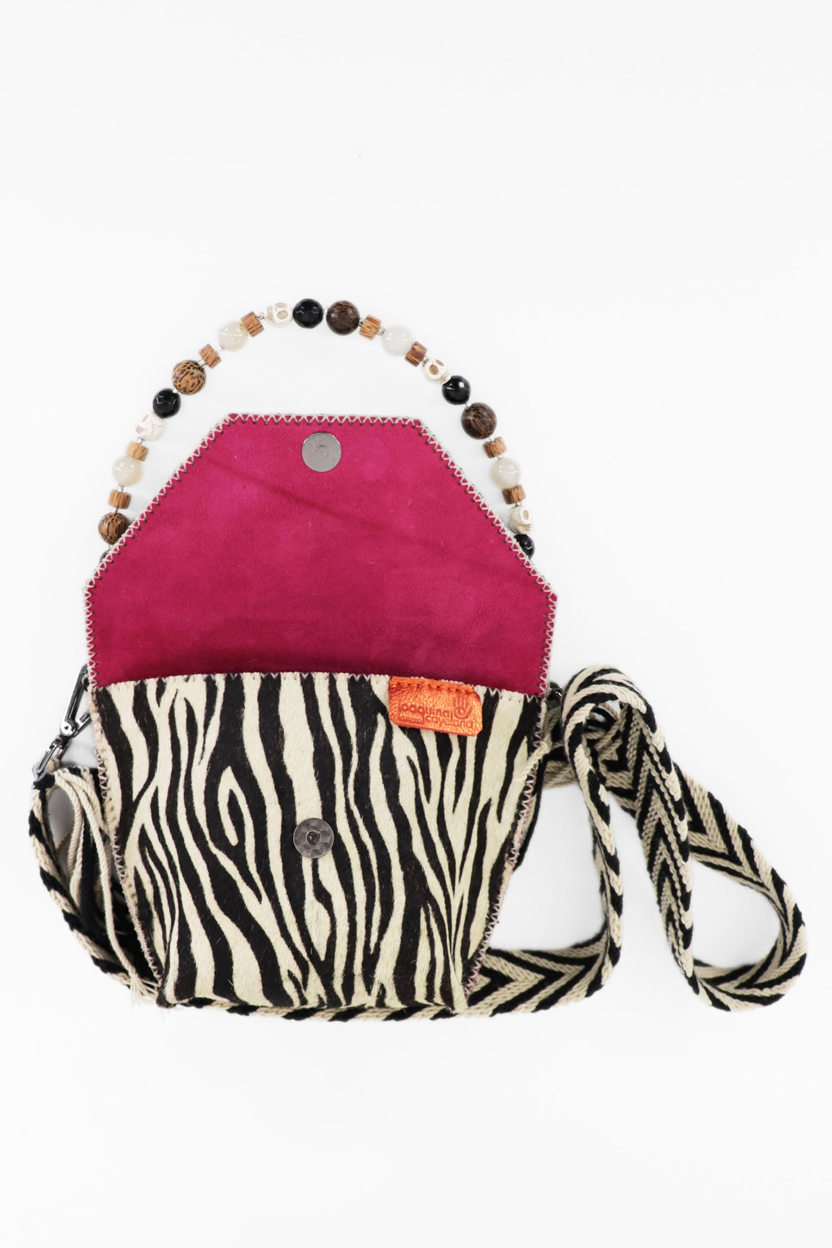 PIAMA TOTE BAG X-SMALL FURRY / ZEBRA - FUCHSIA #330009