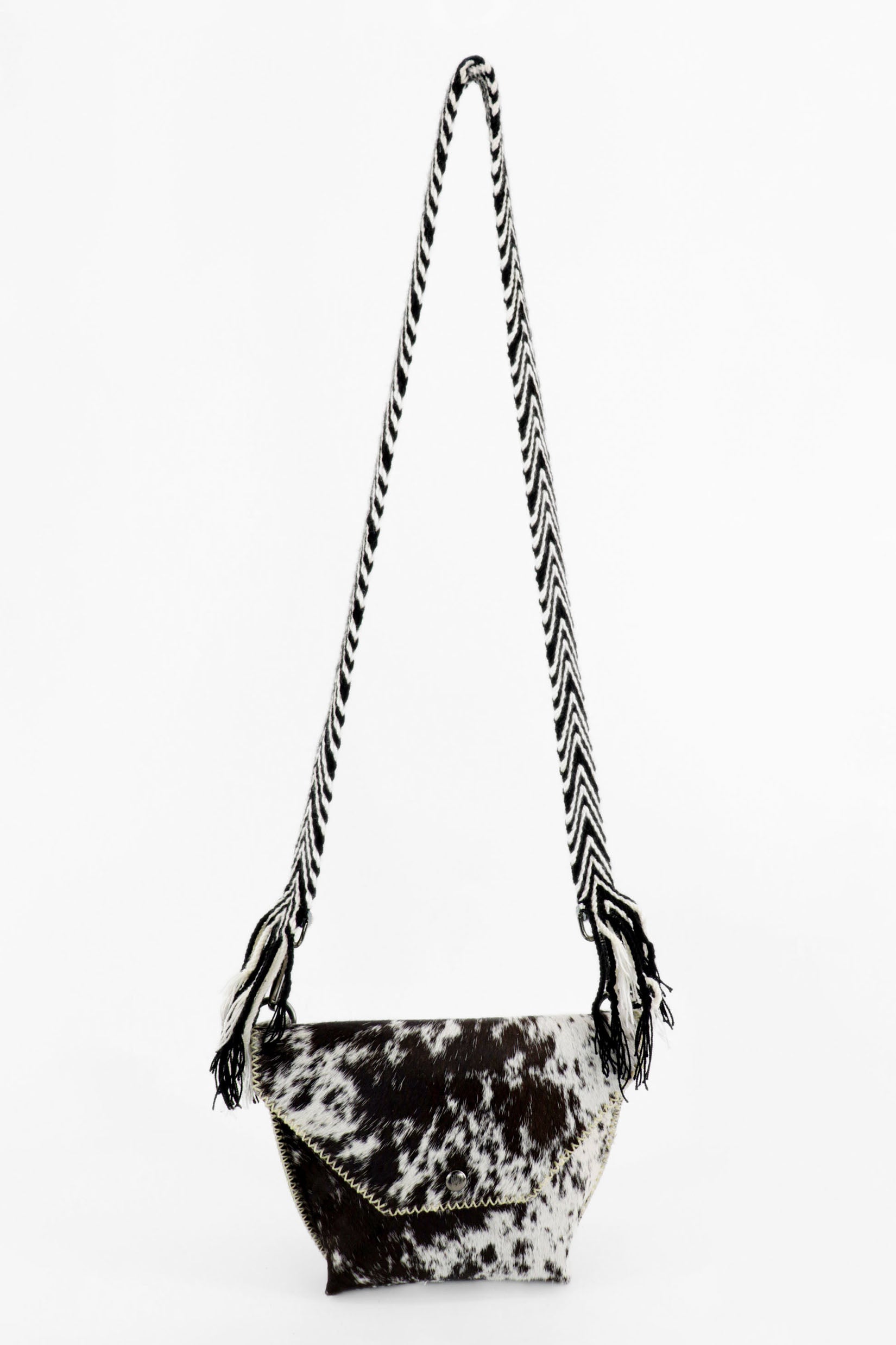 PIAMA TOTE BAG X-SMALL FURRY / BLK&WHI - LIME GREEN #330010