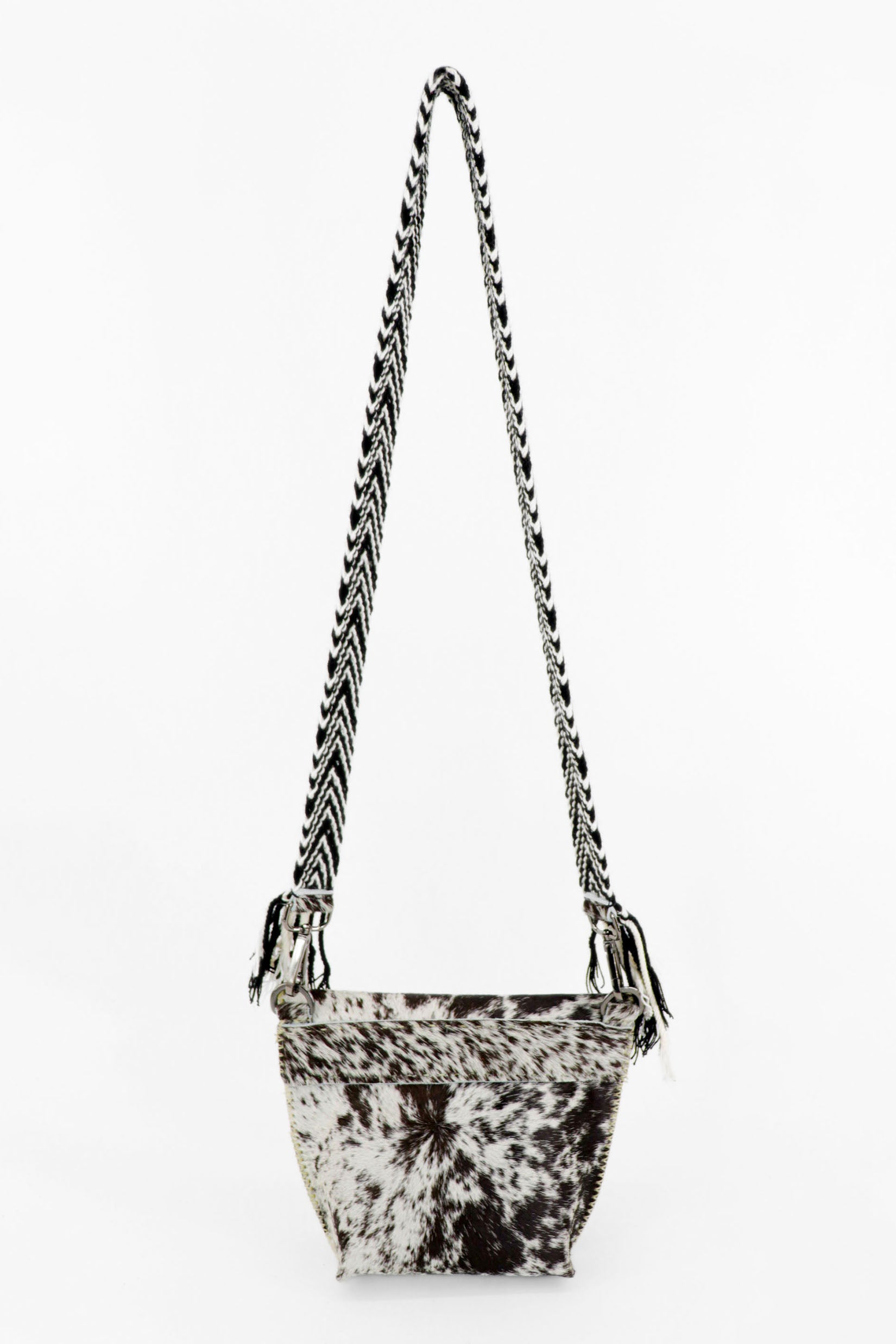 PIAMA TOTE BAG X-SMALL FURRY / BLK&WHI - LIME GREEN #330010