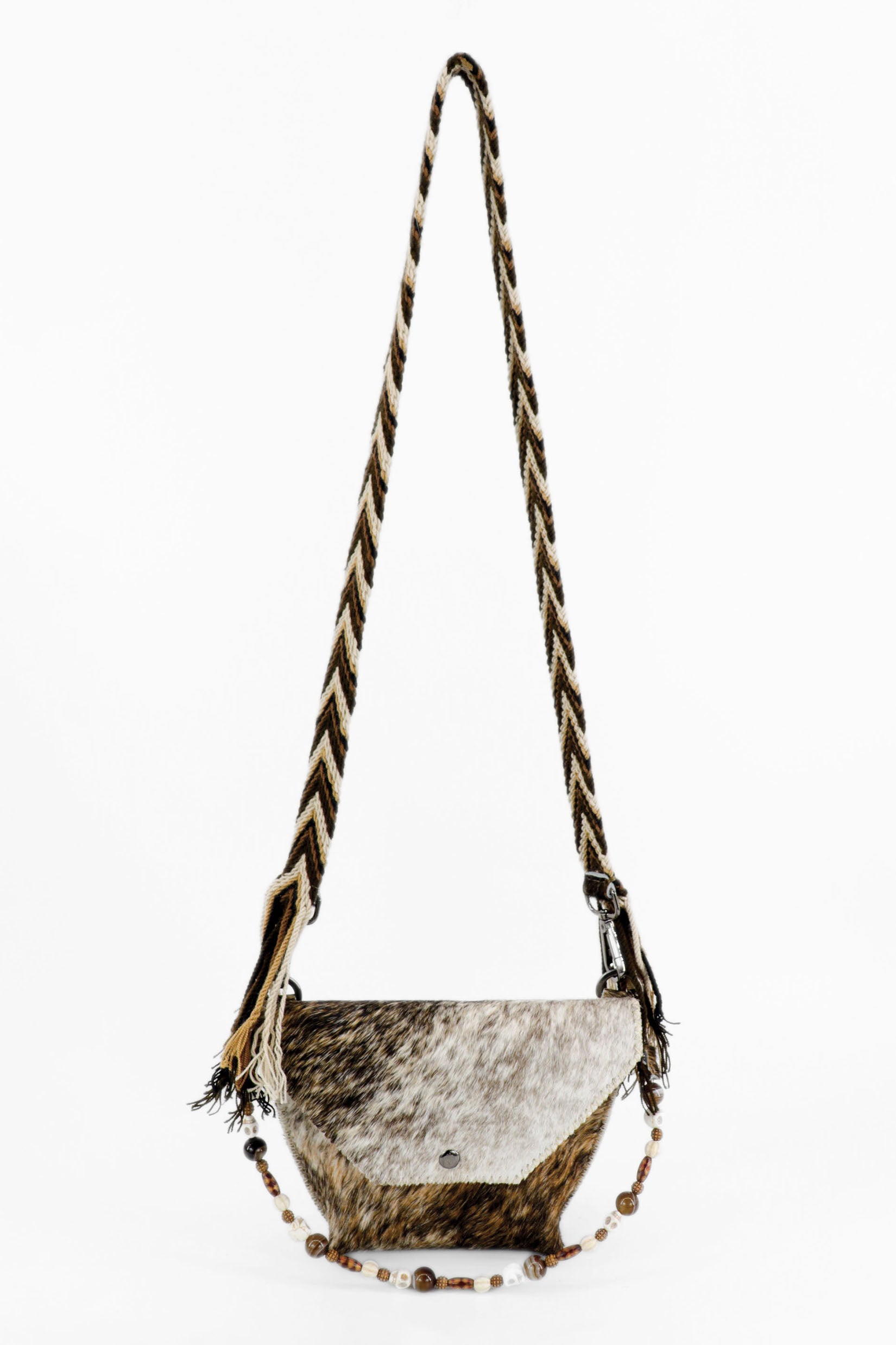 PIAMA TOTE BAG X-SMALL FURRY / BRW&WHI - BEIGE #330012