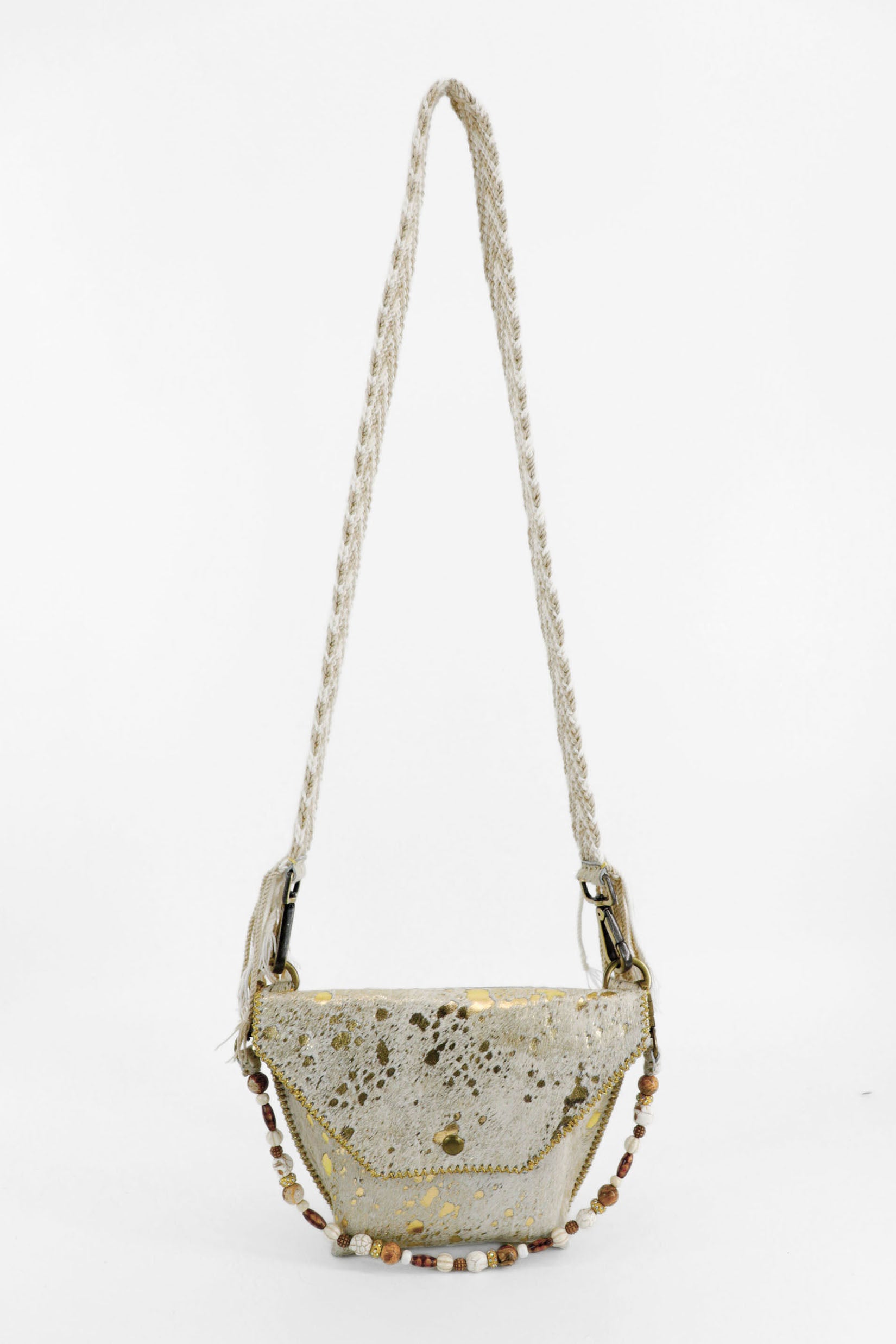 PIAMA TOTE BAG X-SMALL FURRY / GOLD - COL BRW #330011