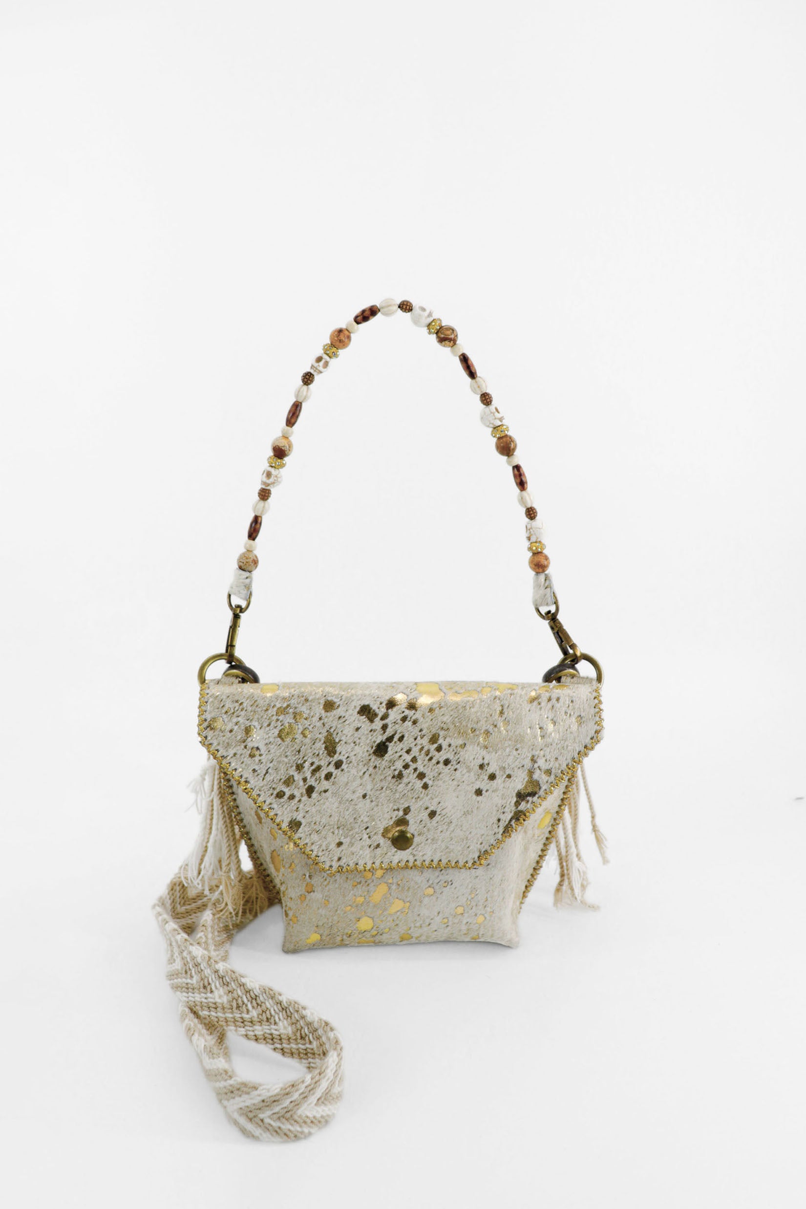 PIAMA TOTE BAG X-SMALL FURRY / GOLD - COL BRW #330011