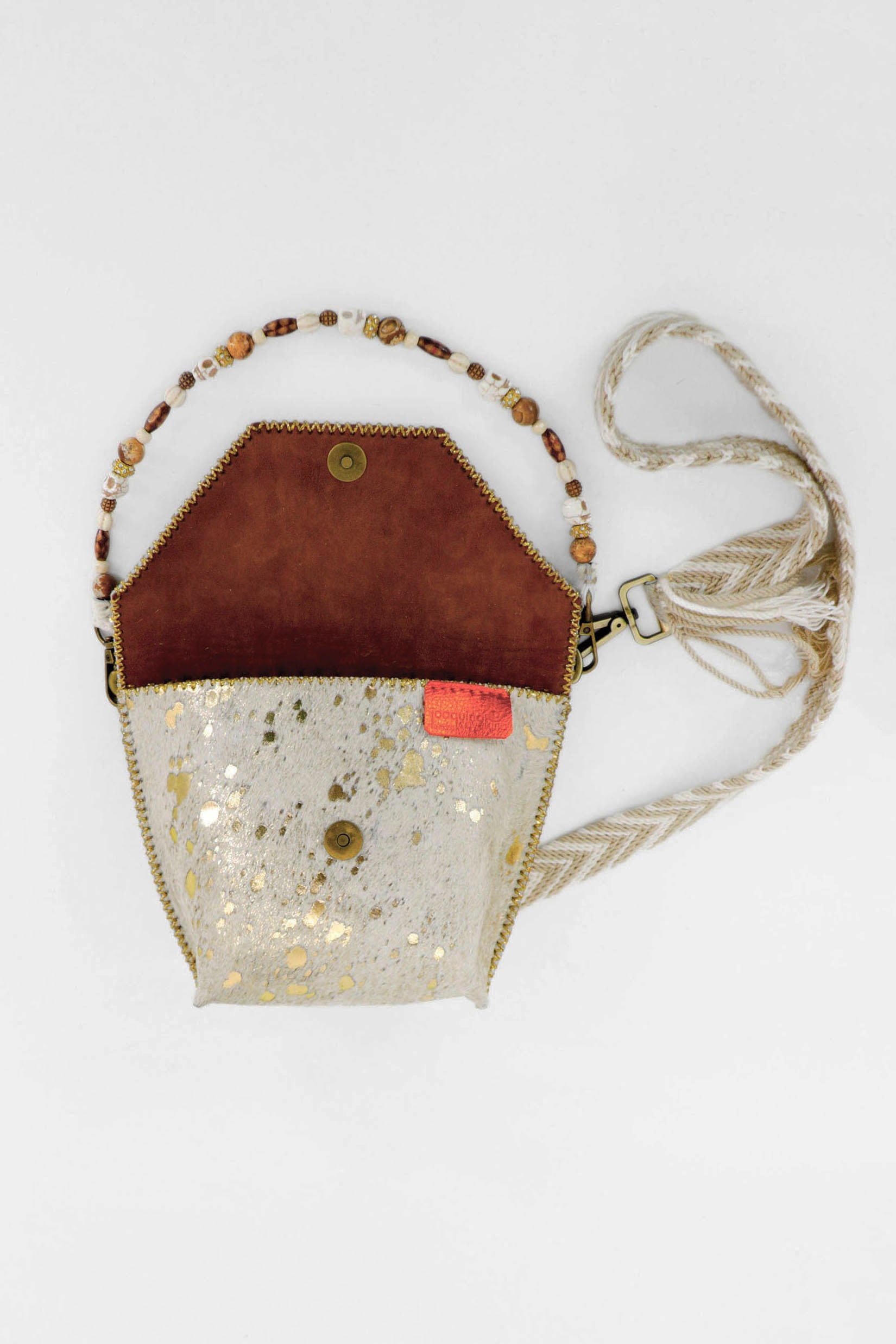 PIAMA TOTE BAG X-SMALL FURRY / GOLD - COL BRW #330011