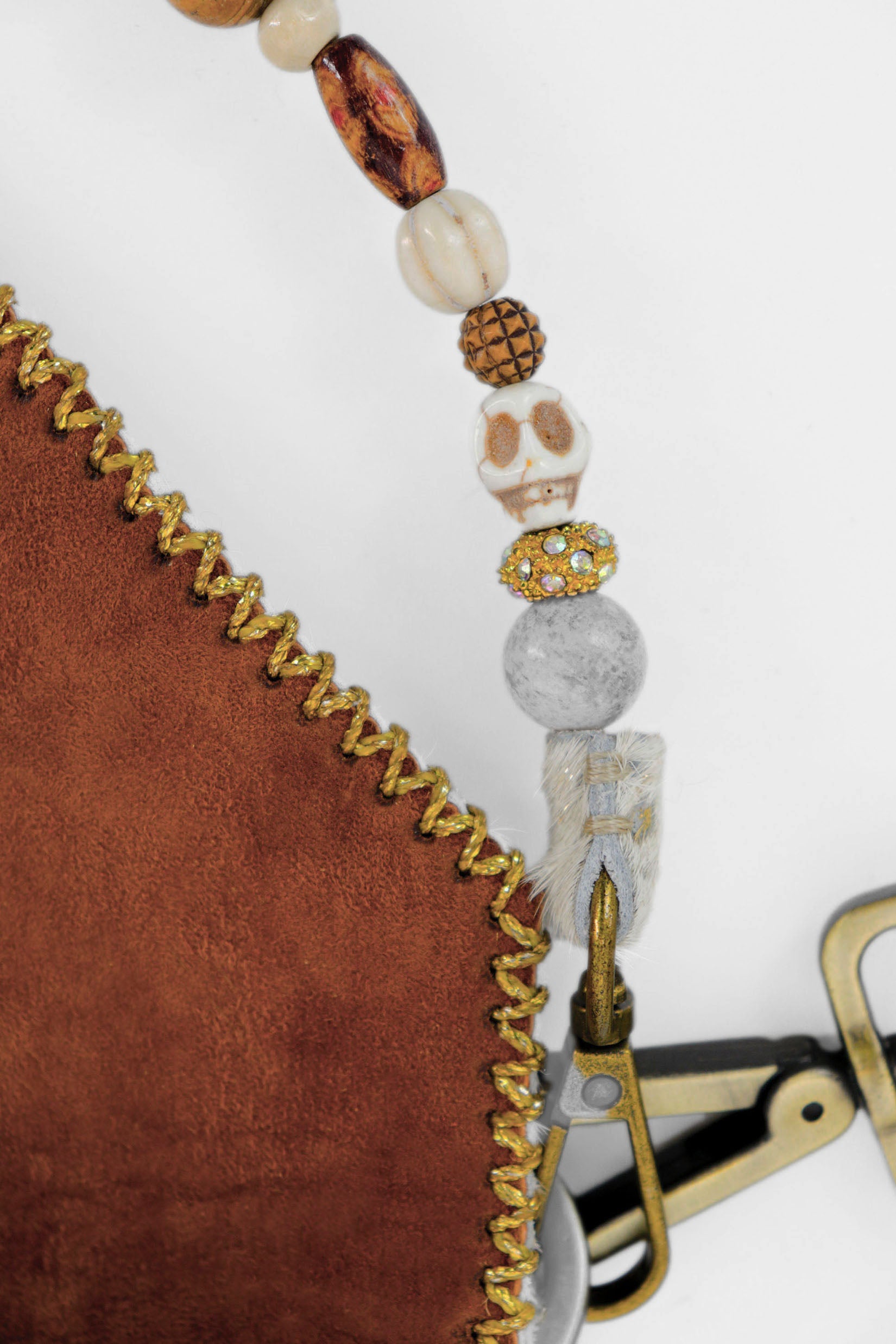 PIAMA TOTE BAG X-SMALL FURRY / GOLD - COL BRW #330011