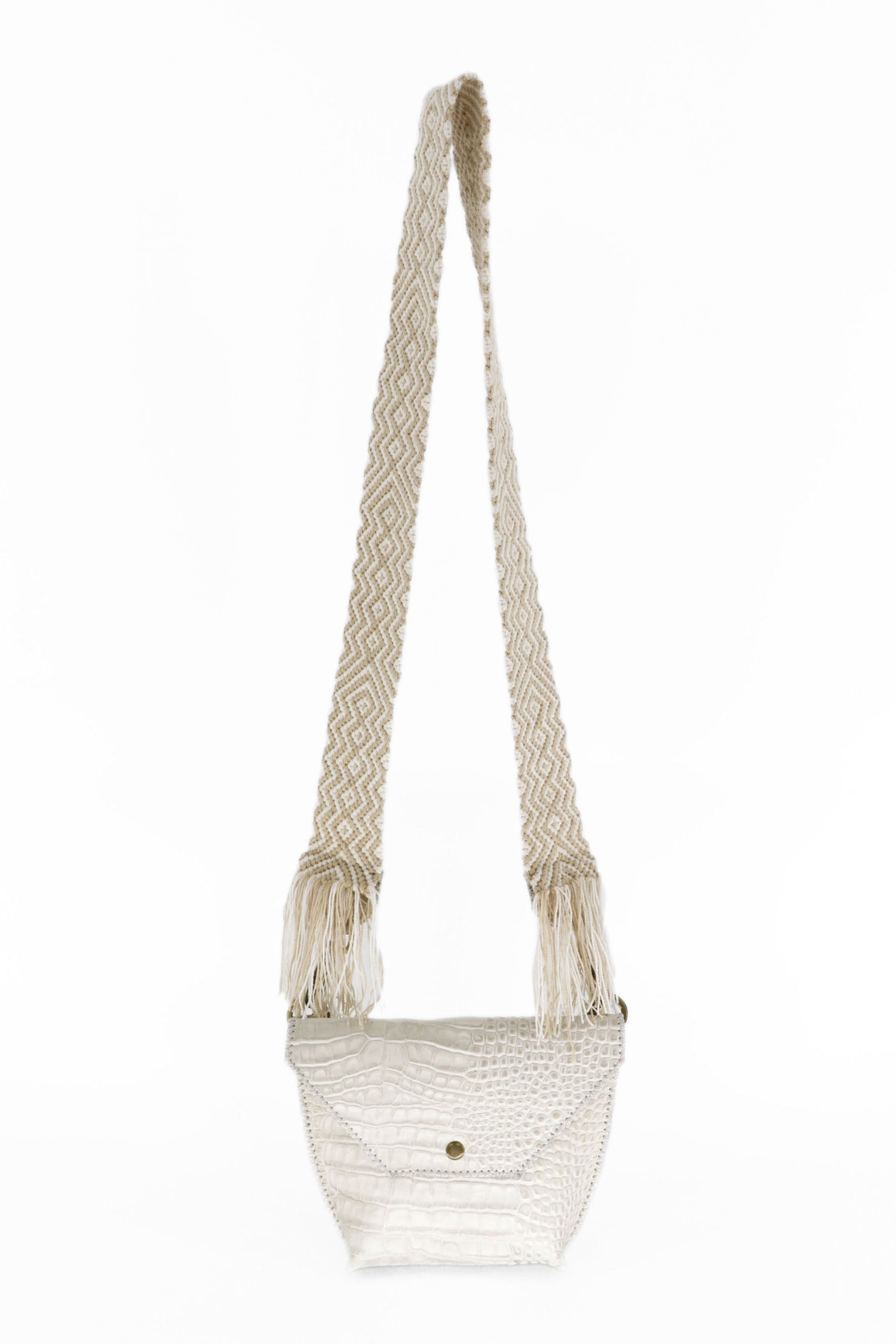 PIAMA TOTE BAG X-SMALL CROCO / OFF WHITE - BEIGE #340010