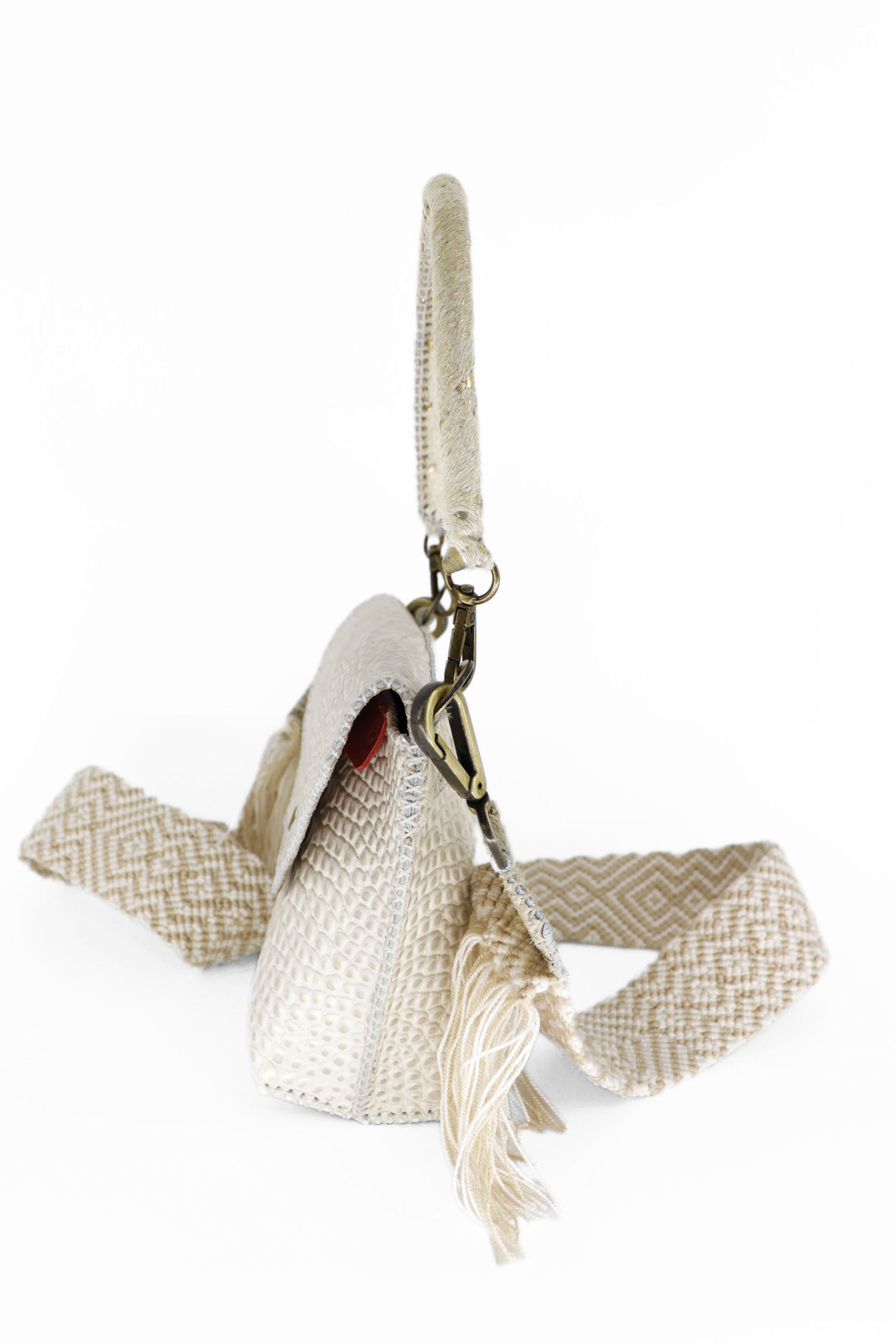 PIAMA TOTE BAG X-SMALL CROCO / OFF WHITE - BEIGE #340010