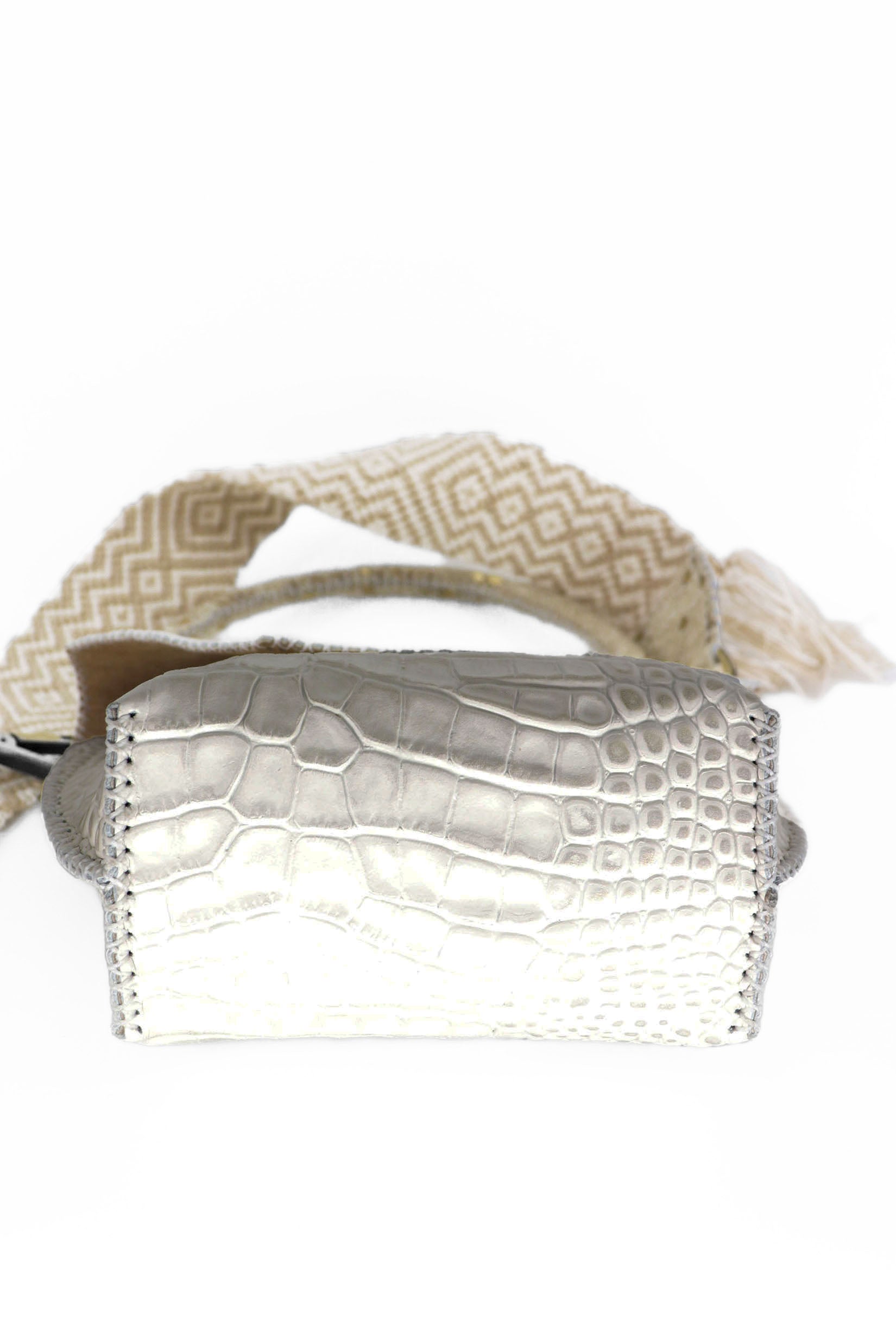 PIAMA TOTE BAG X-SMALL CROCO / OFF WHITE - BEIGE #340010