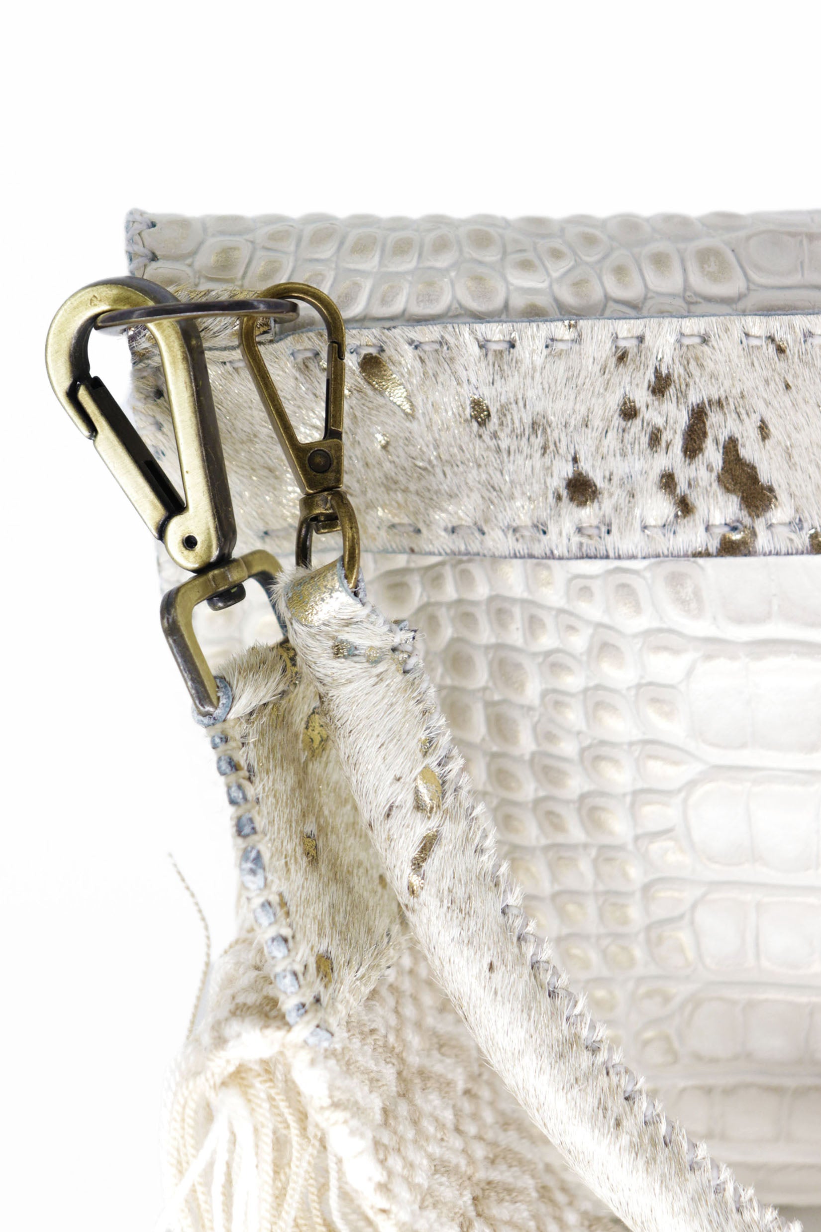 PIAMA TOTE BAG X-SMALL CROCO / OFF WHITE - BEIGE #340010