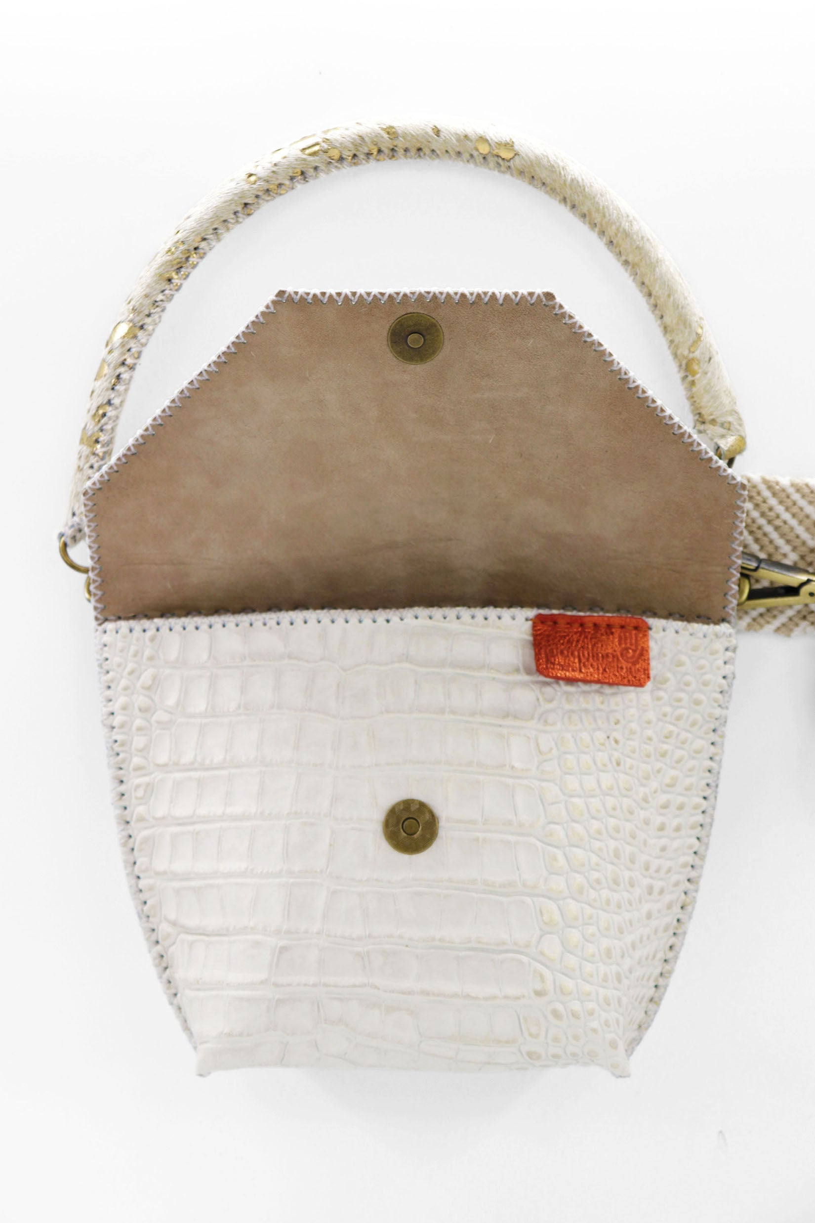 PIAMA TOTE BAG X-SMALL CROCO / OFF WHITE - BEIGE #340010
