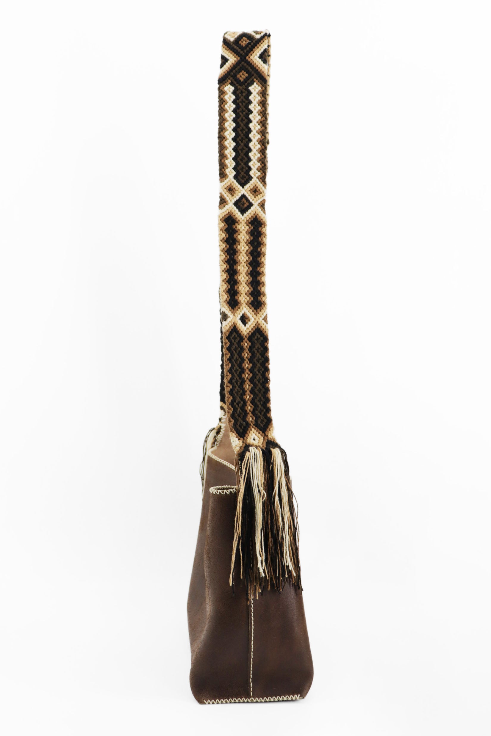 PIAMA TOTE BAG MEDIUM / DARK BRW - BEIGE #200026