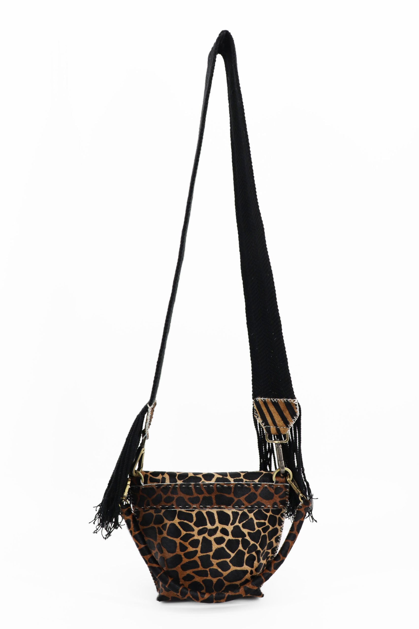 PIAMA TOTE BAG X-SMALL FURRY /  GIRAFFE BLK&BRW - BEIGE #330017